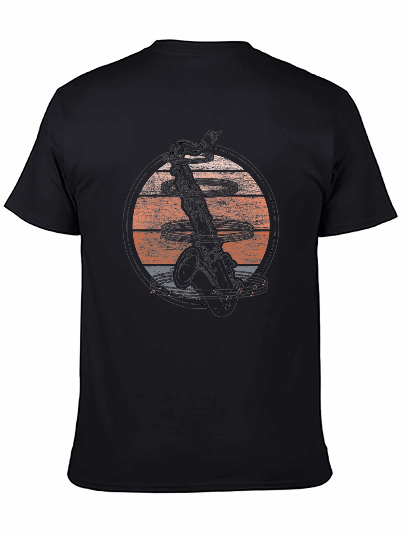 Saxophone Sunset Graphic Tee - Music Lovers T-Shirt