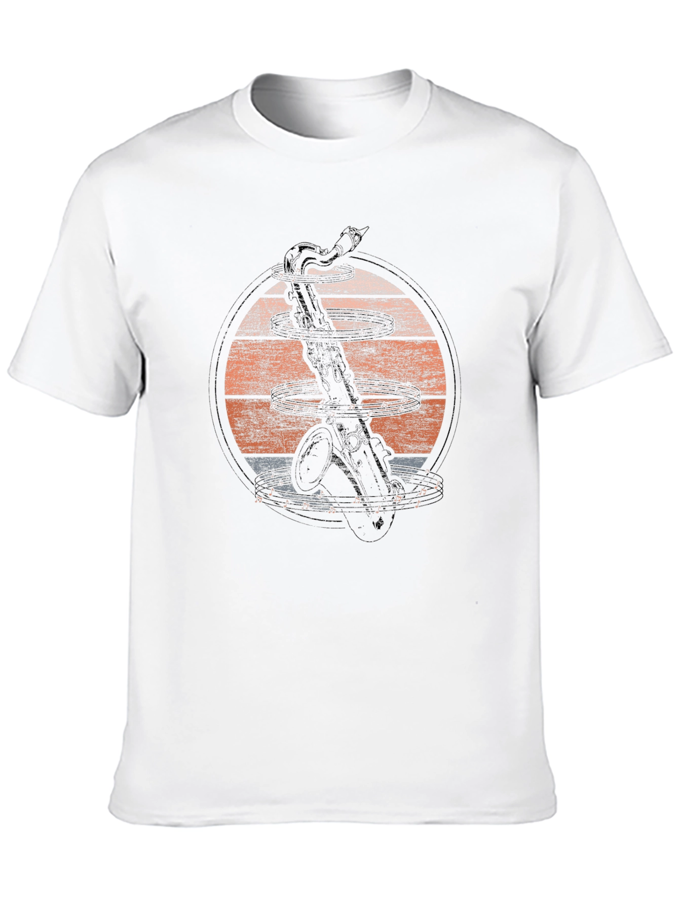 Saxophone Sunset Graphic Tee - Music Lovers T-Shirt