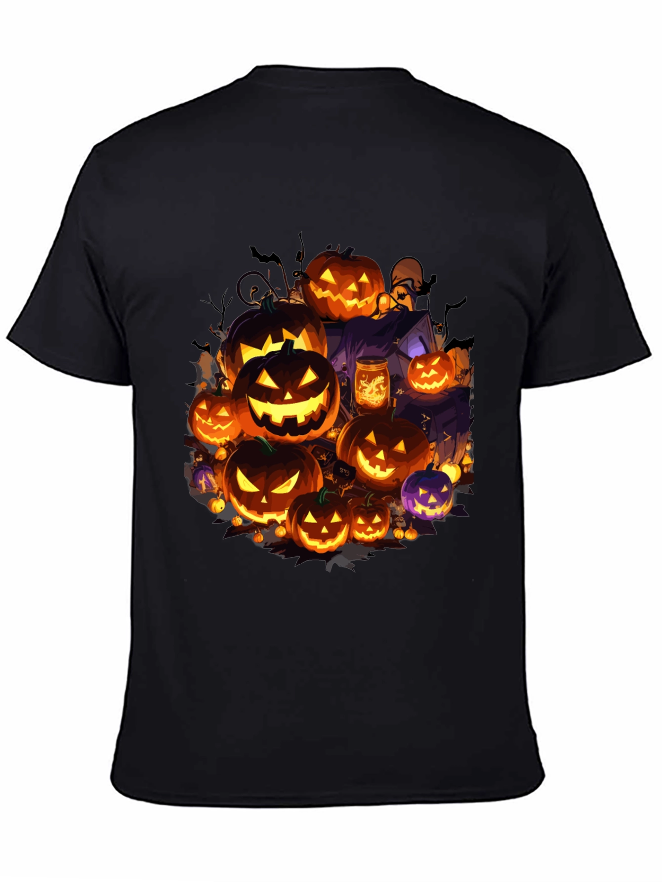 Halloween Pumpkin Patch Graphic Tee - Spooky Season