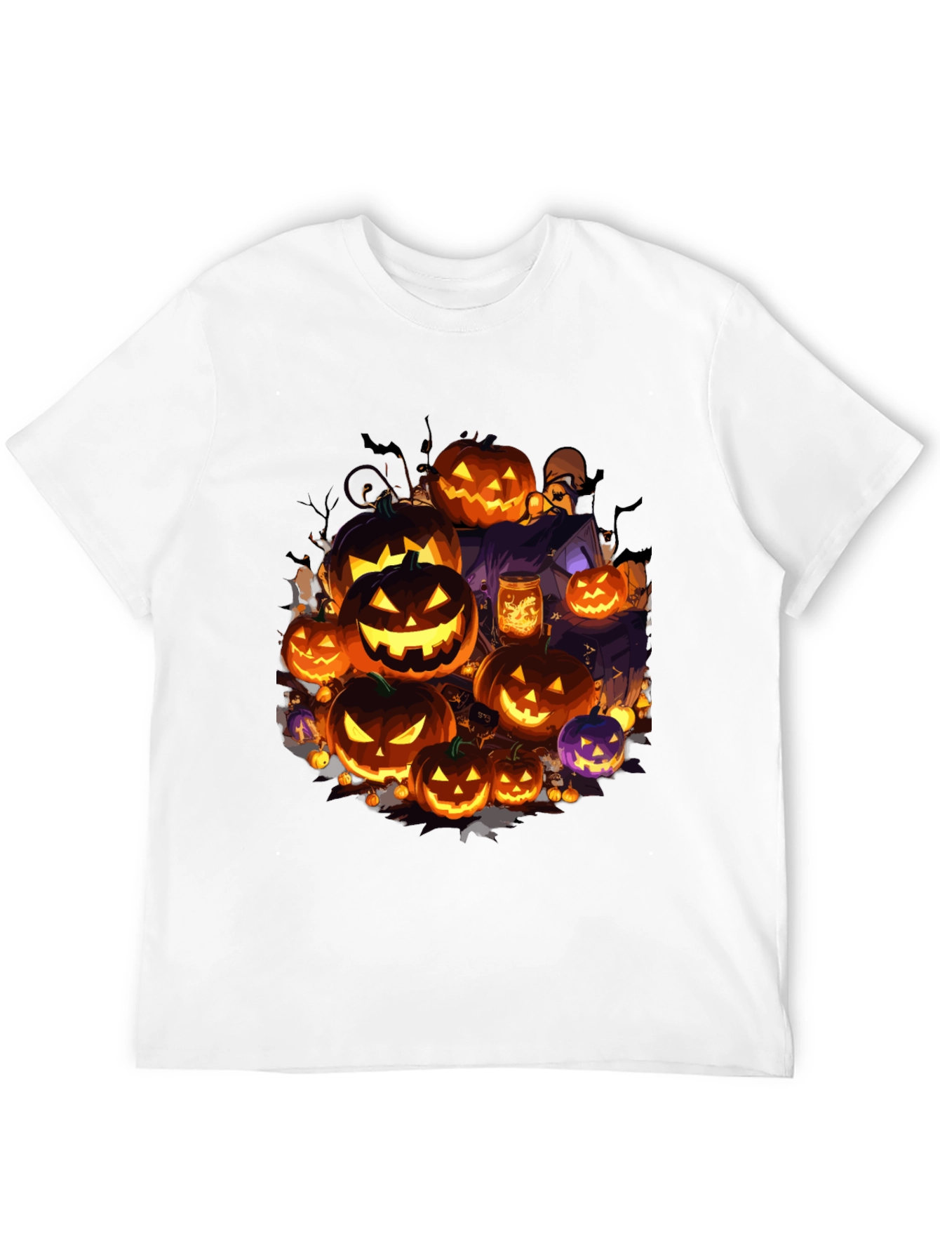 Halloween Pumpkin Patch Graphic Tee - Spooky Season