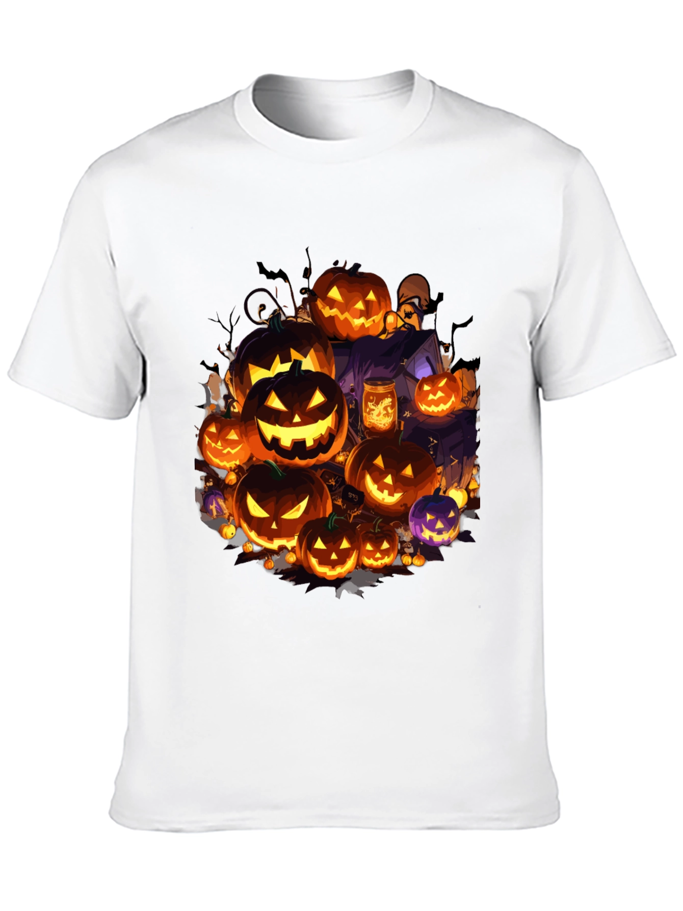 Halloween Pumpkin Patch Graphic Tee - Spooky Season