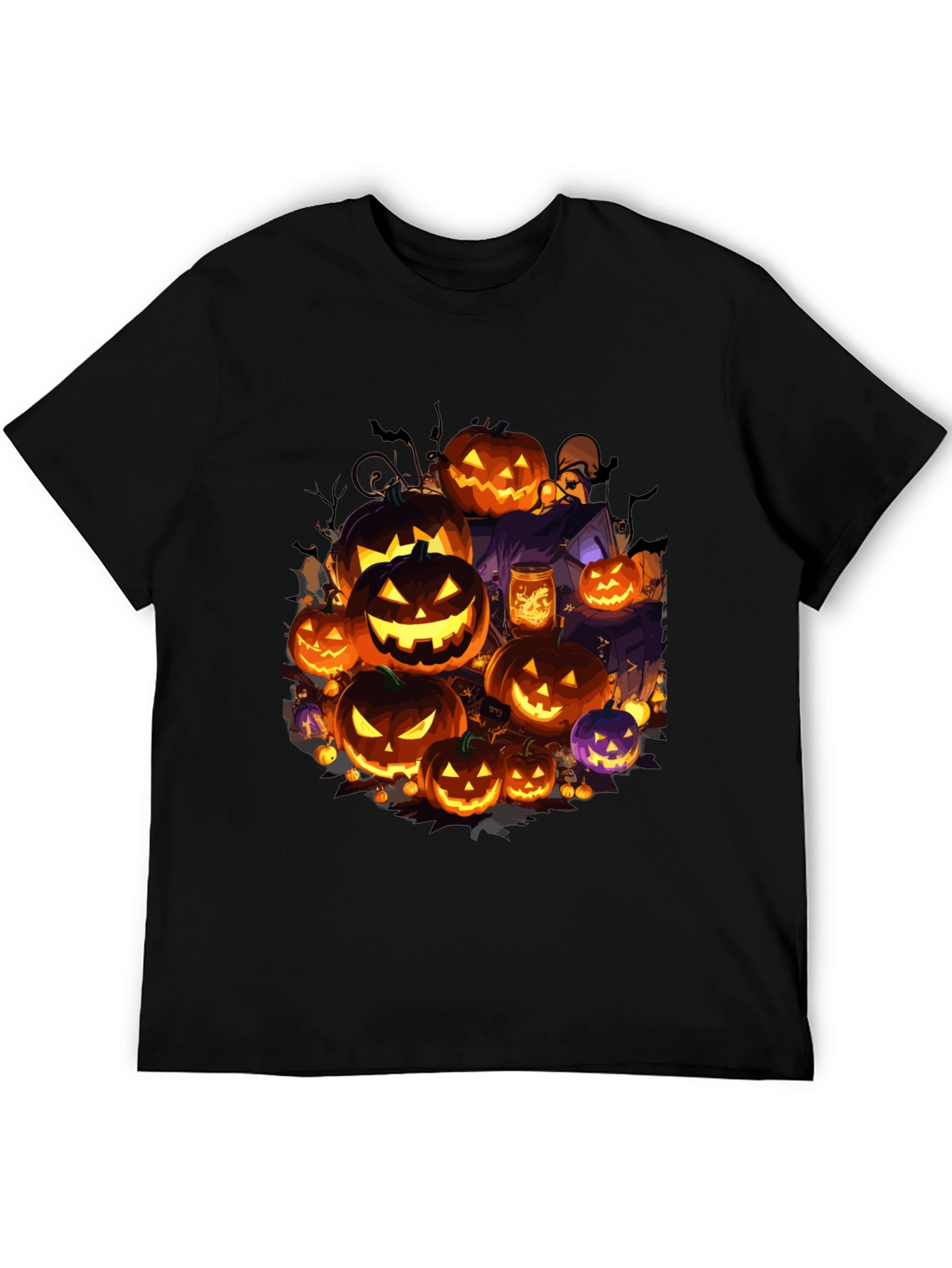 Halloween Pumpkin Patch Graphic Tee - Spooky Season