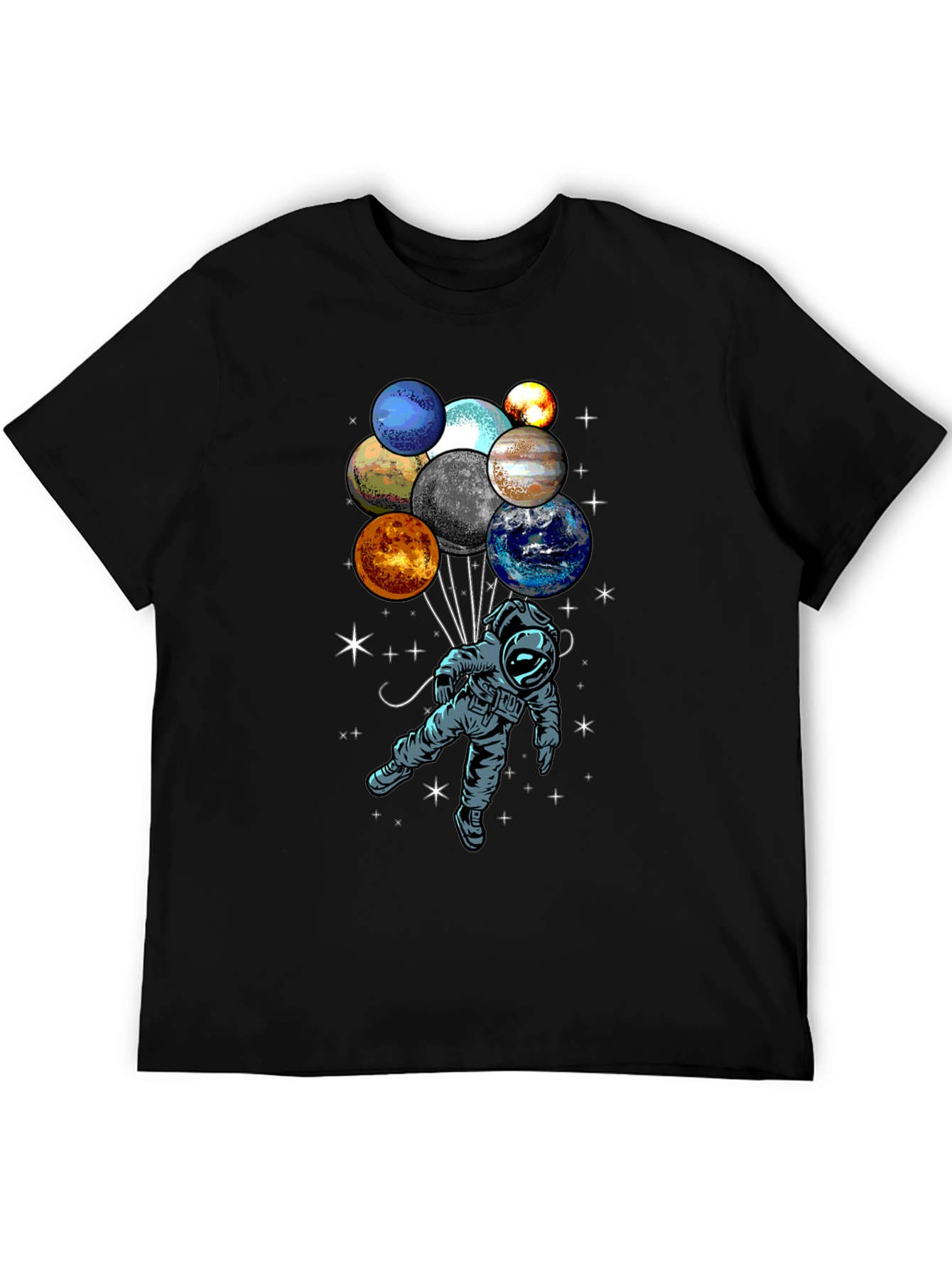 Astronaut Planet Balloon Graphic Tee