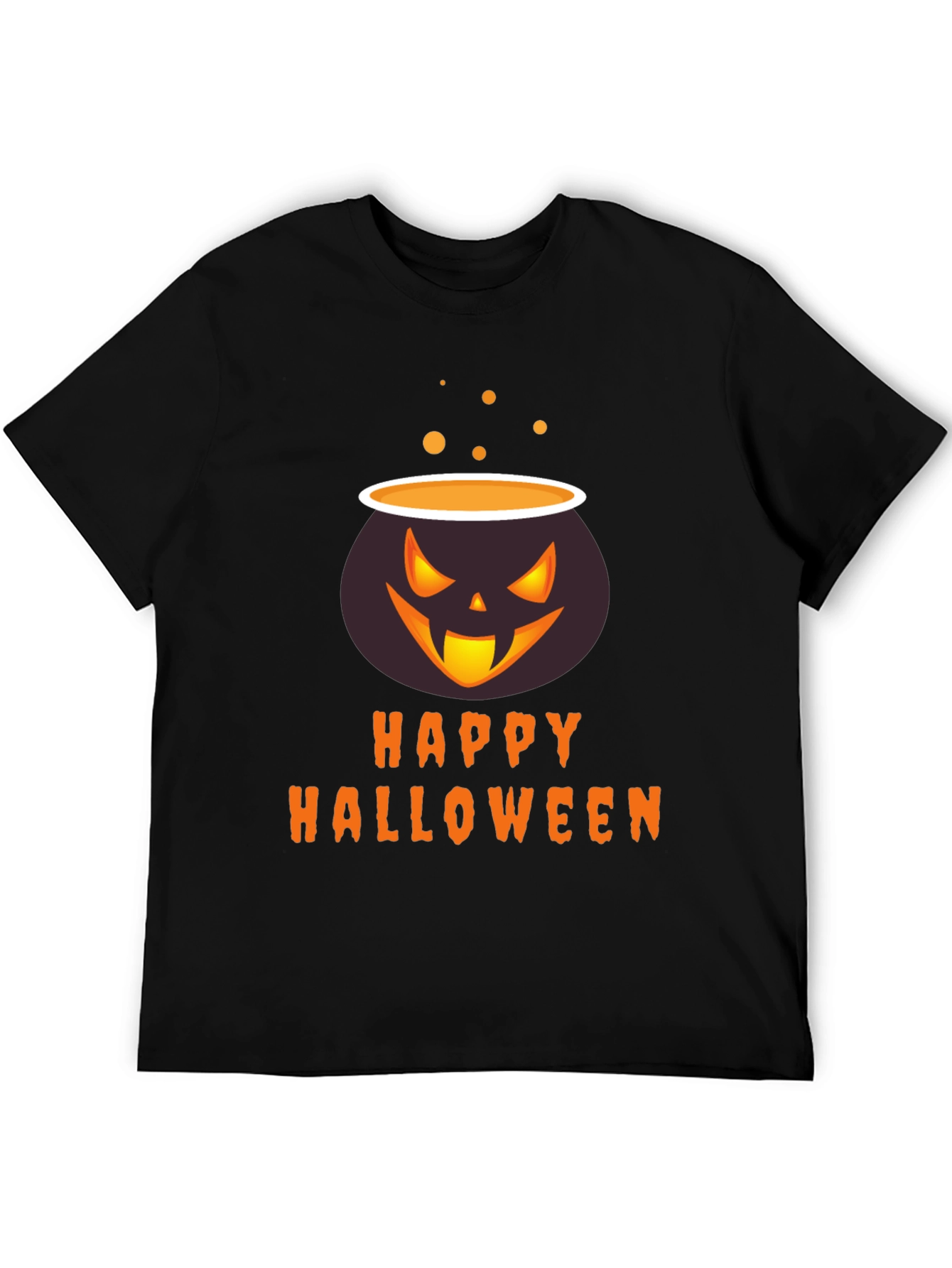 Happy Halloween Cauldron T-Shirt - Spooky Season Style