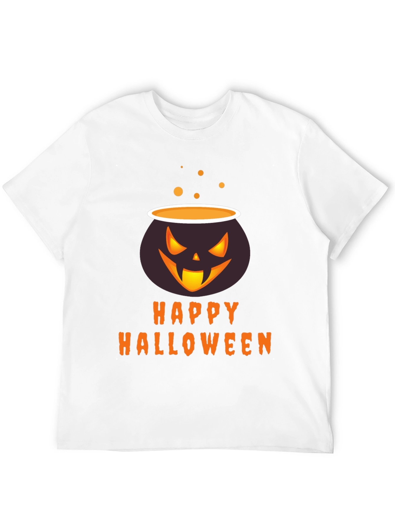 Happy Halloween Cauldron T-Shirt - Spooky Season Style