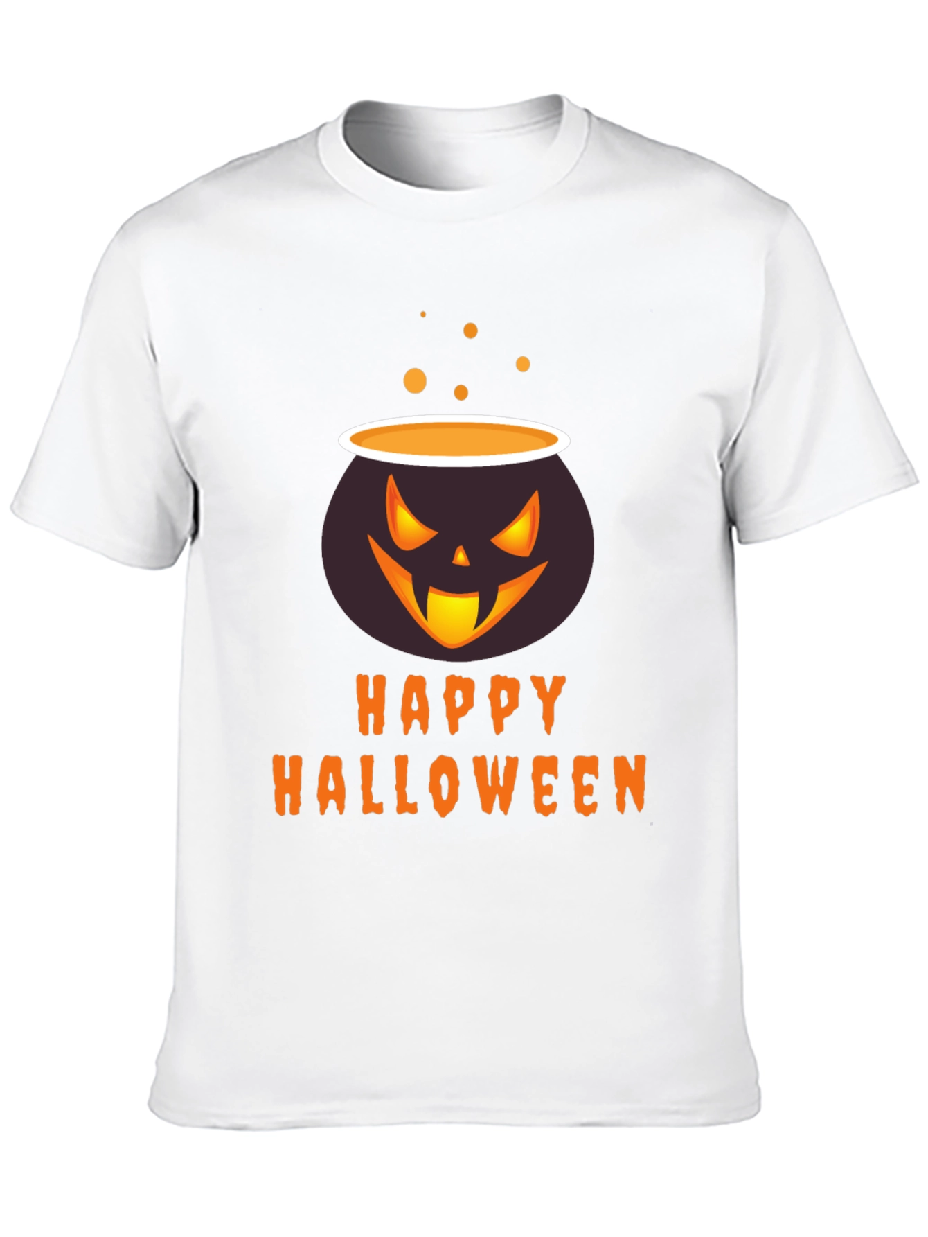 Happy Halloween Cauldron T-Shirt - Spooky Season Style