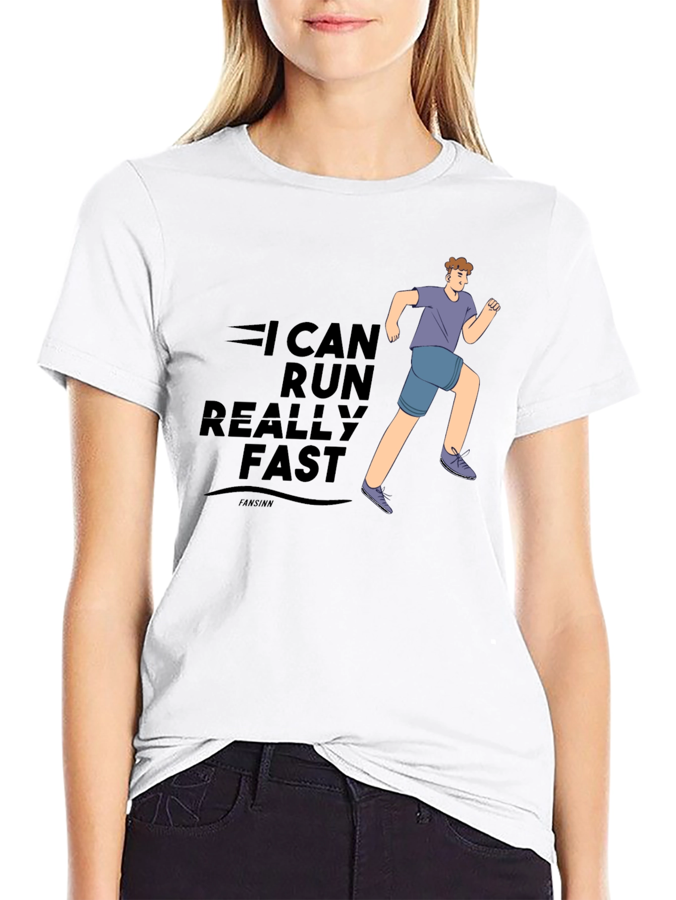 I Can Run Really Fast Black T-Shirt