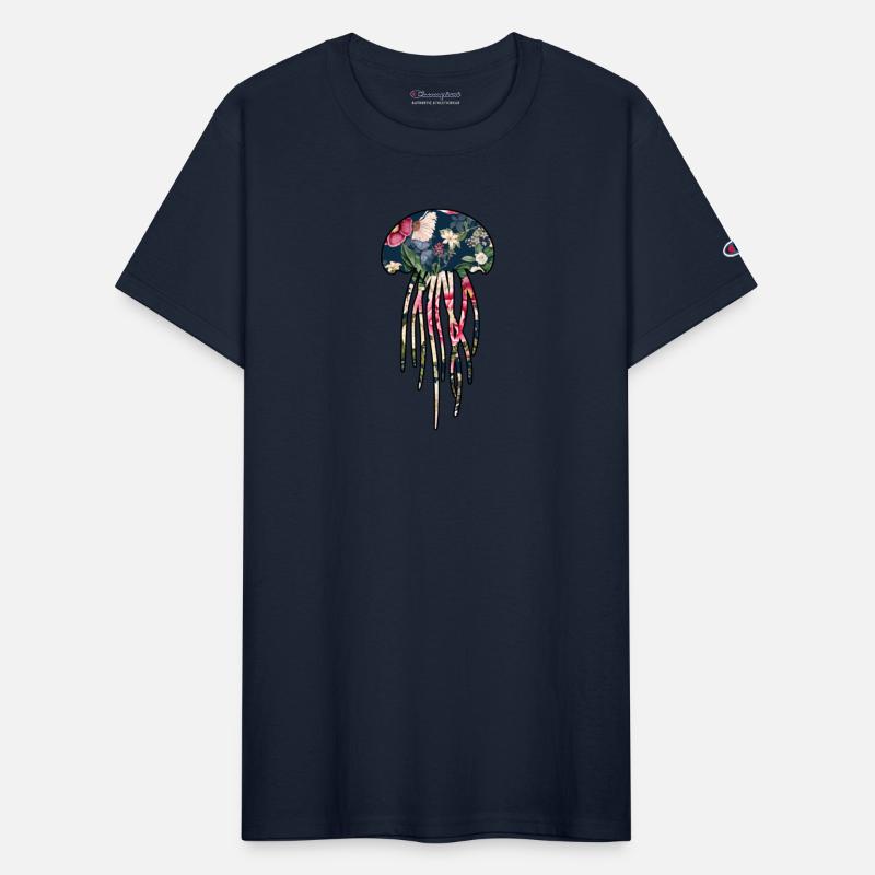 Jellyfish navy floral