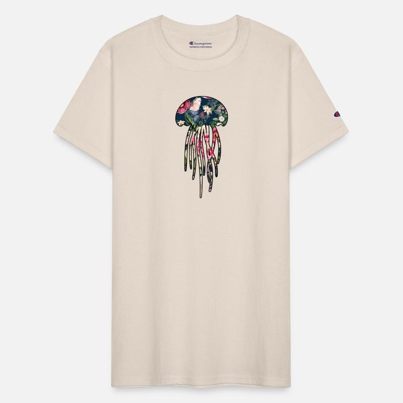 Jellyfish navy floral
