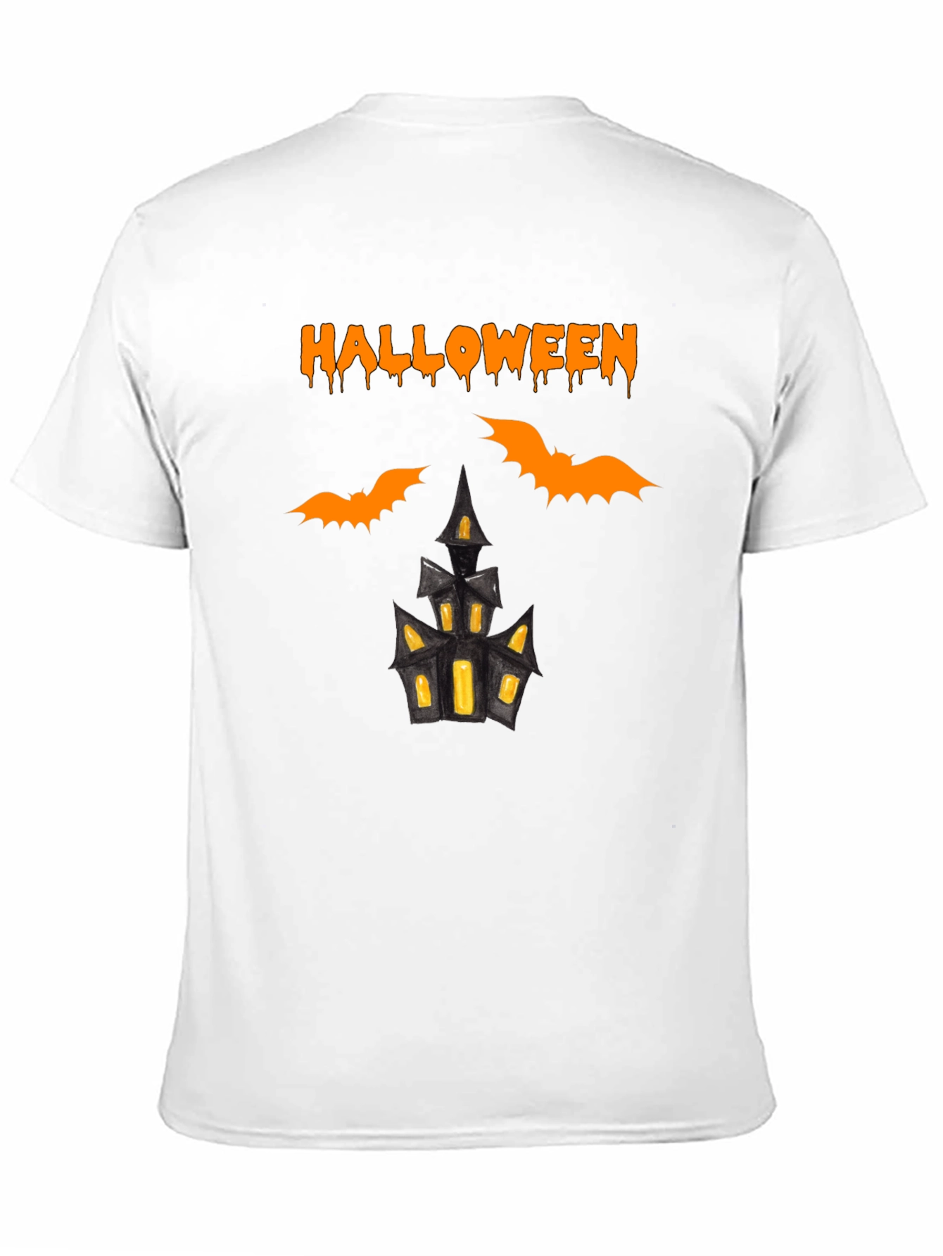 Halloween Bats and Haunted House T-Shirt