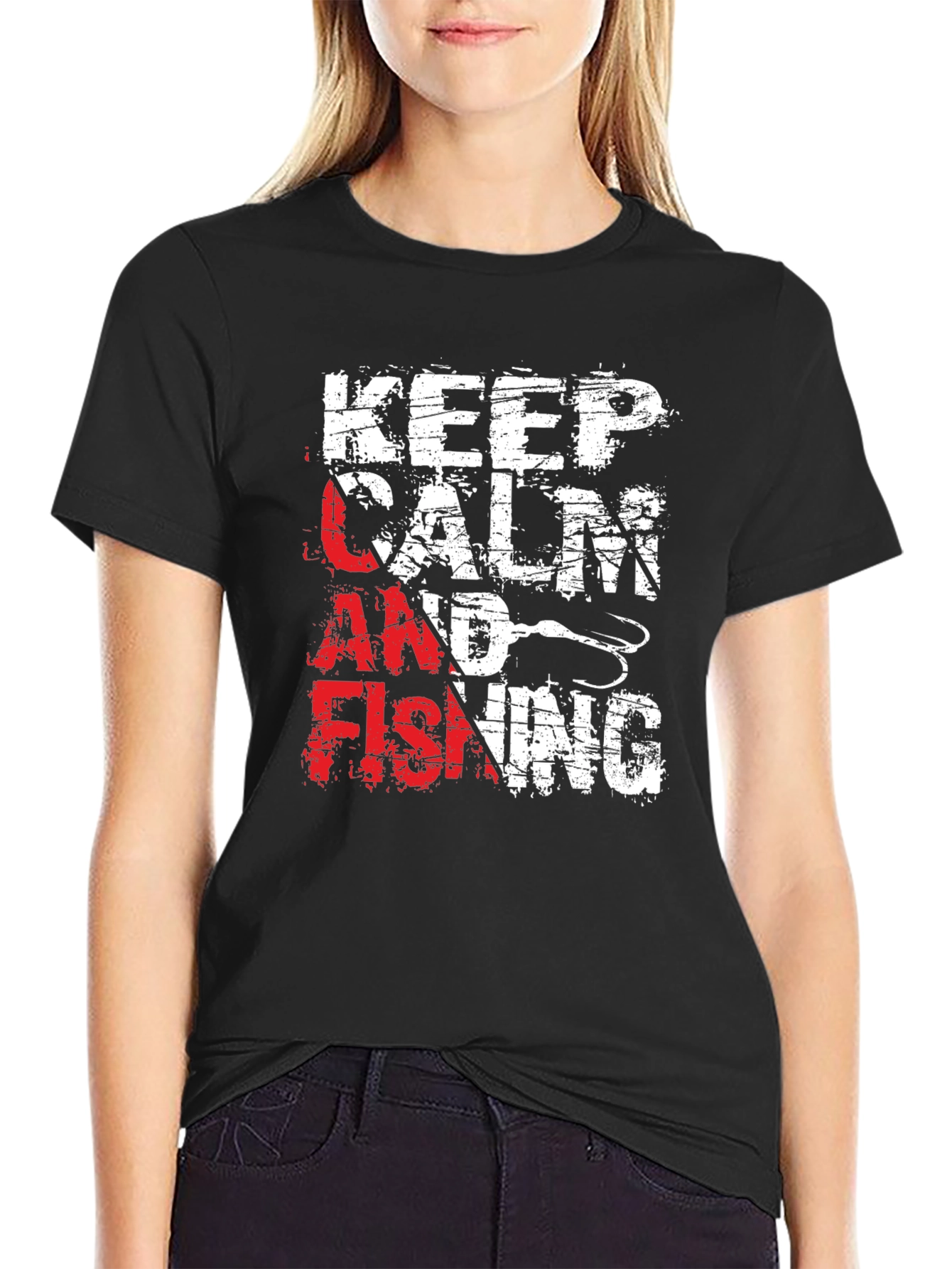 Keep Calm & Go Fishing Graphic T-Shirt