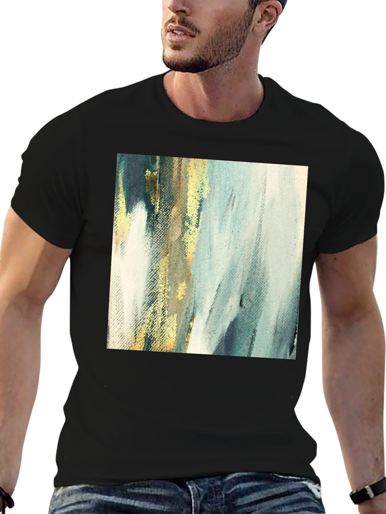 Abstract Art Tee - Modern Brushstroke T-Shirt