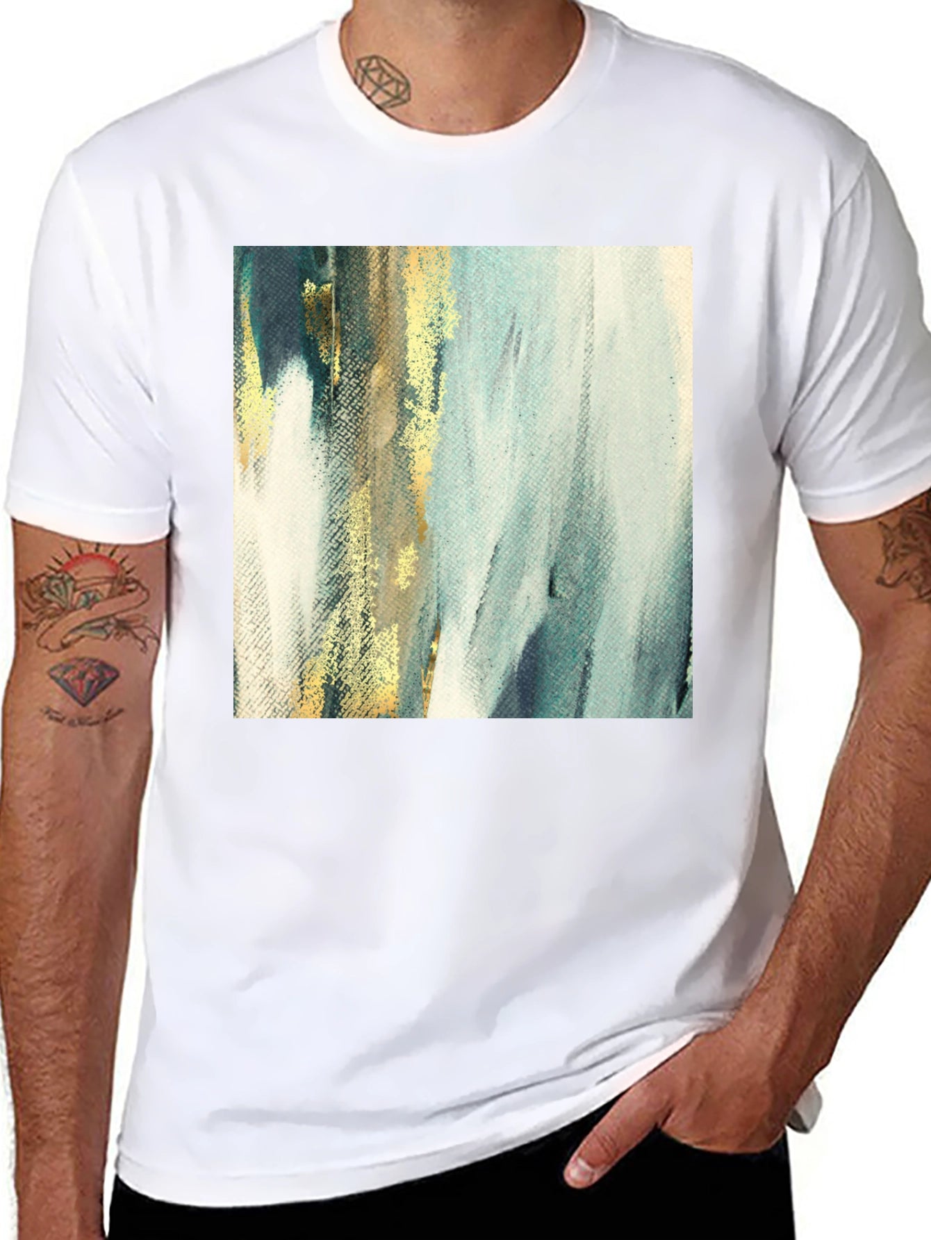 Abstract Art Tee - Modern Brushstroke T-Shirt