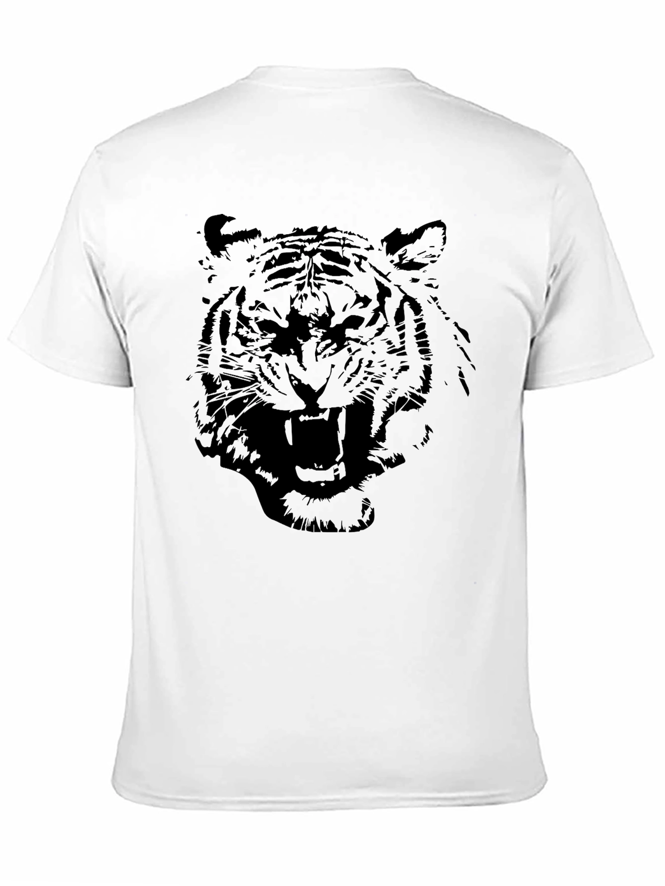 Black Tiger Graphic Tee - Mens Casual Shirt