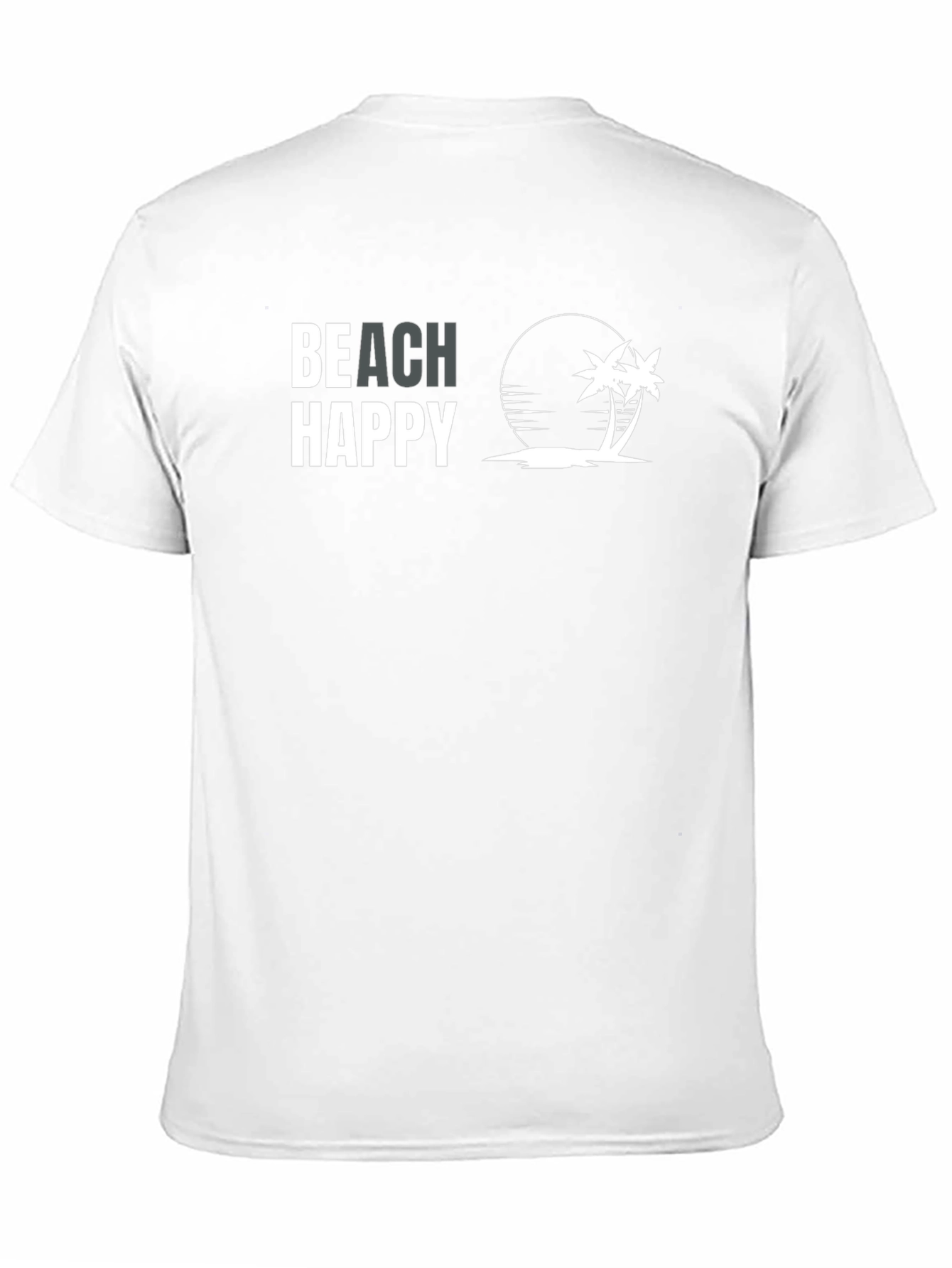 Beach Happy Graphic Tee - Palm Tree Design