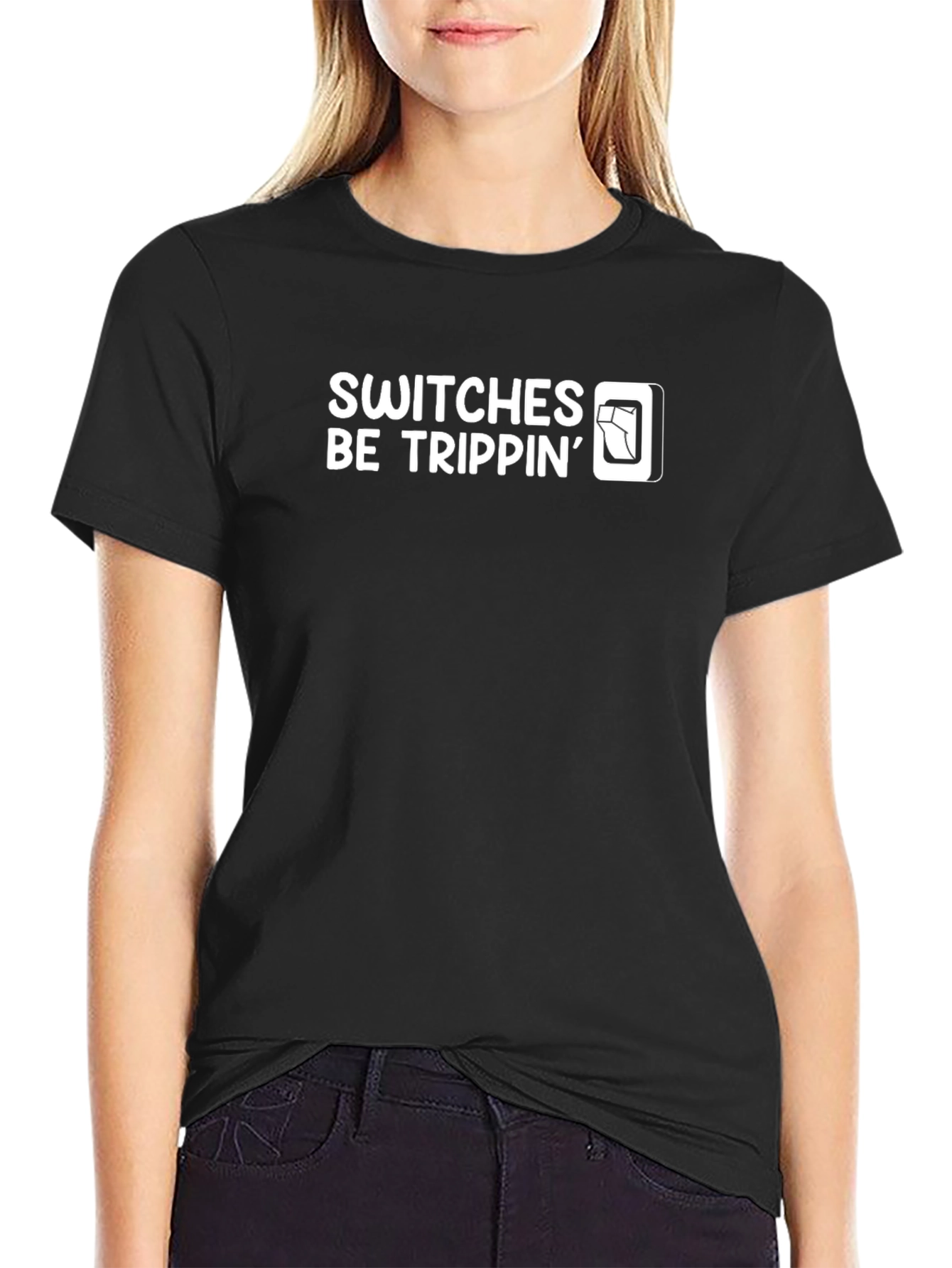 Switches Be Trippin Graphic Tee - Black T-Shirt