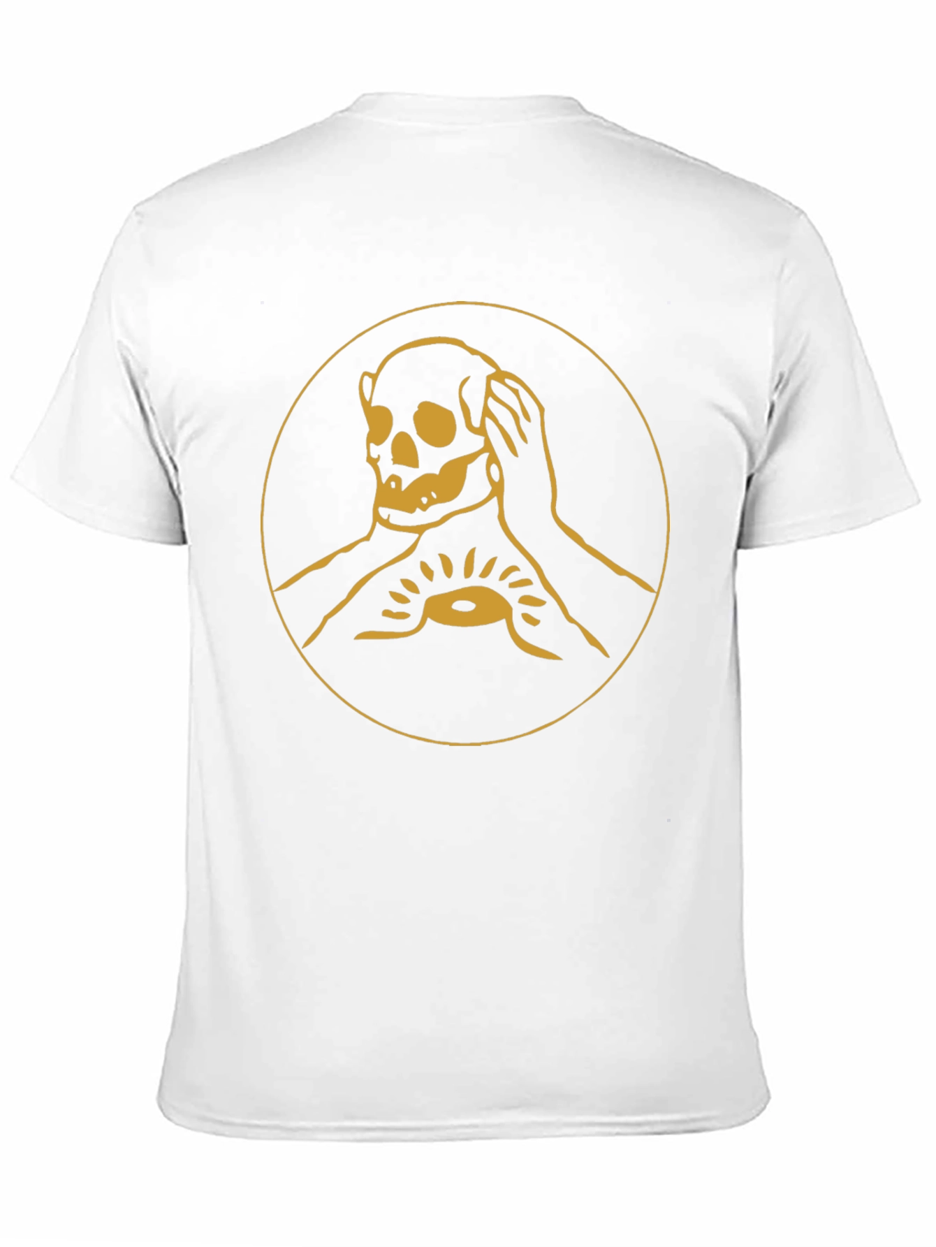 Skull & Hands Graphic Tee - Black Cotton T-Shirt
