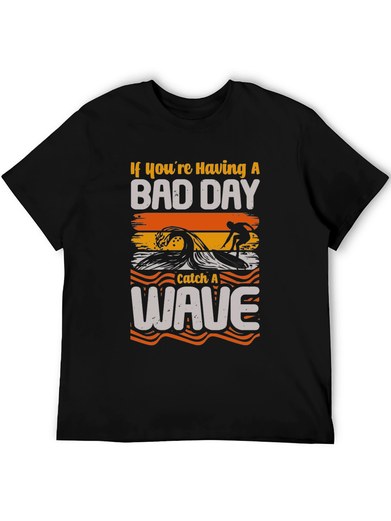 Bad Day Wave Surfer Graphic T-Shirt