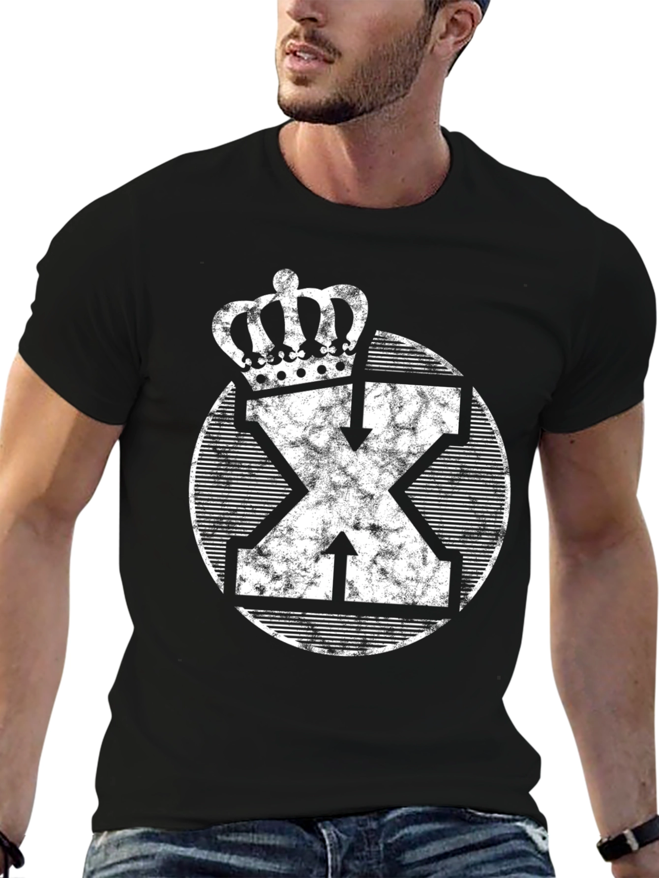 Crown & Arrow Graphic Tee - Unisex Black T-Shirt