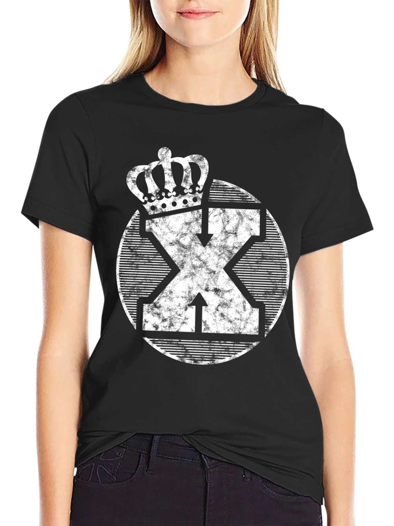 Crown & Arrow Graphic Tee - Unisex Black T-Shirt