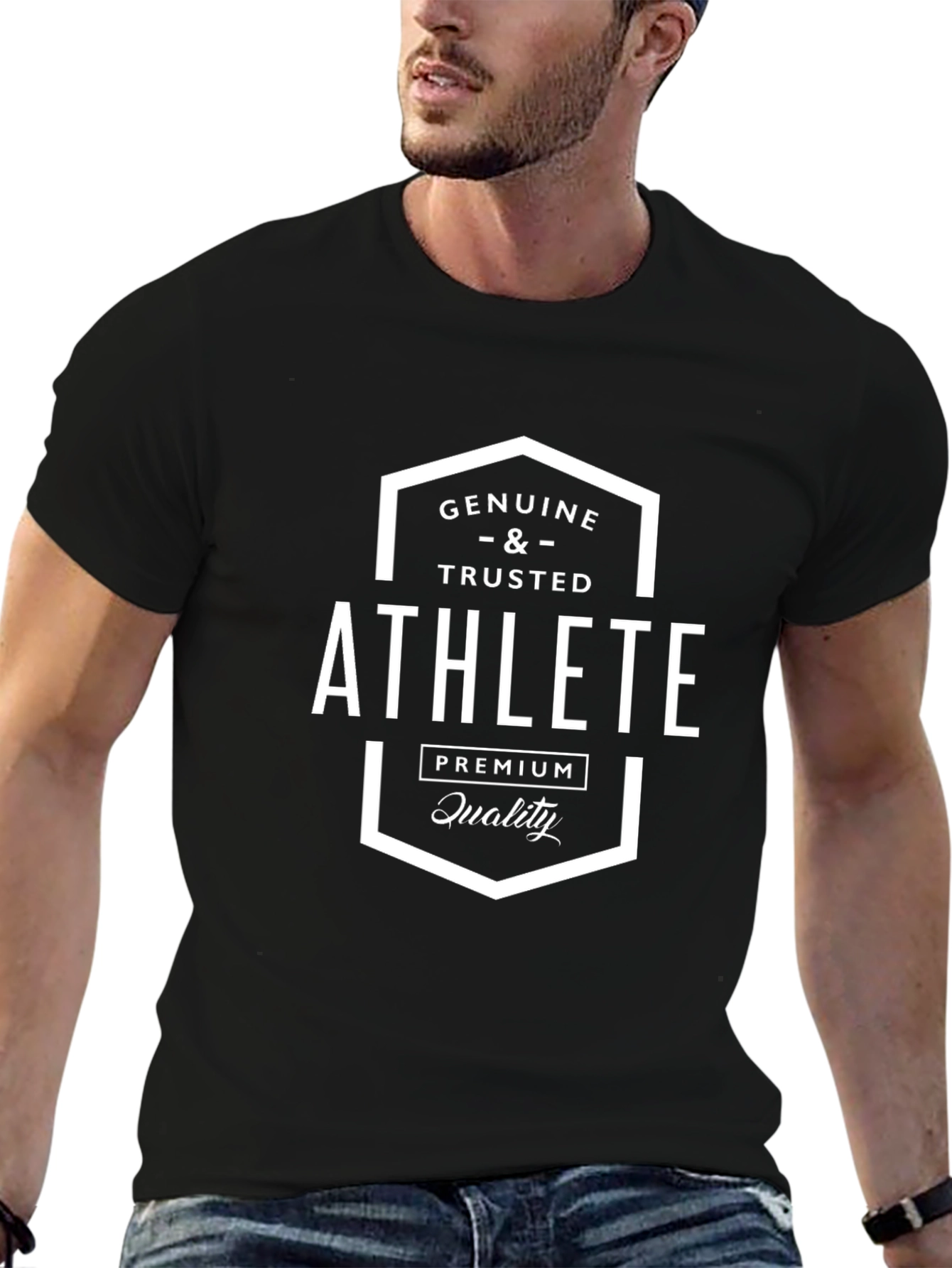 Genuine Athlete Black Graphic Tee