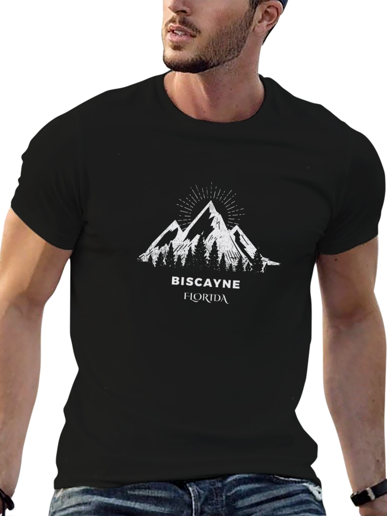Biscayne Florida Mountain Graphic T-Shirt