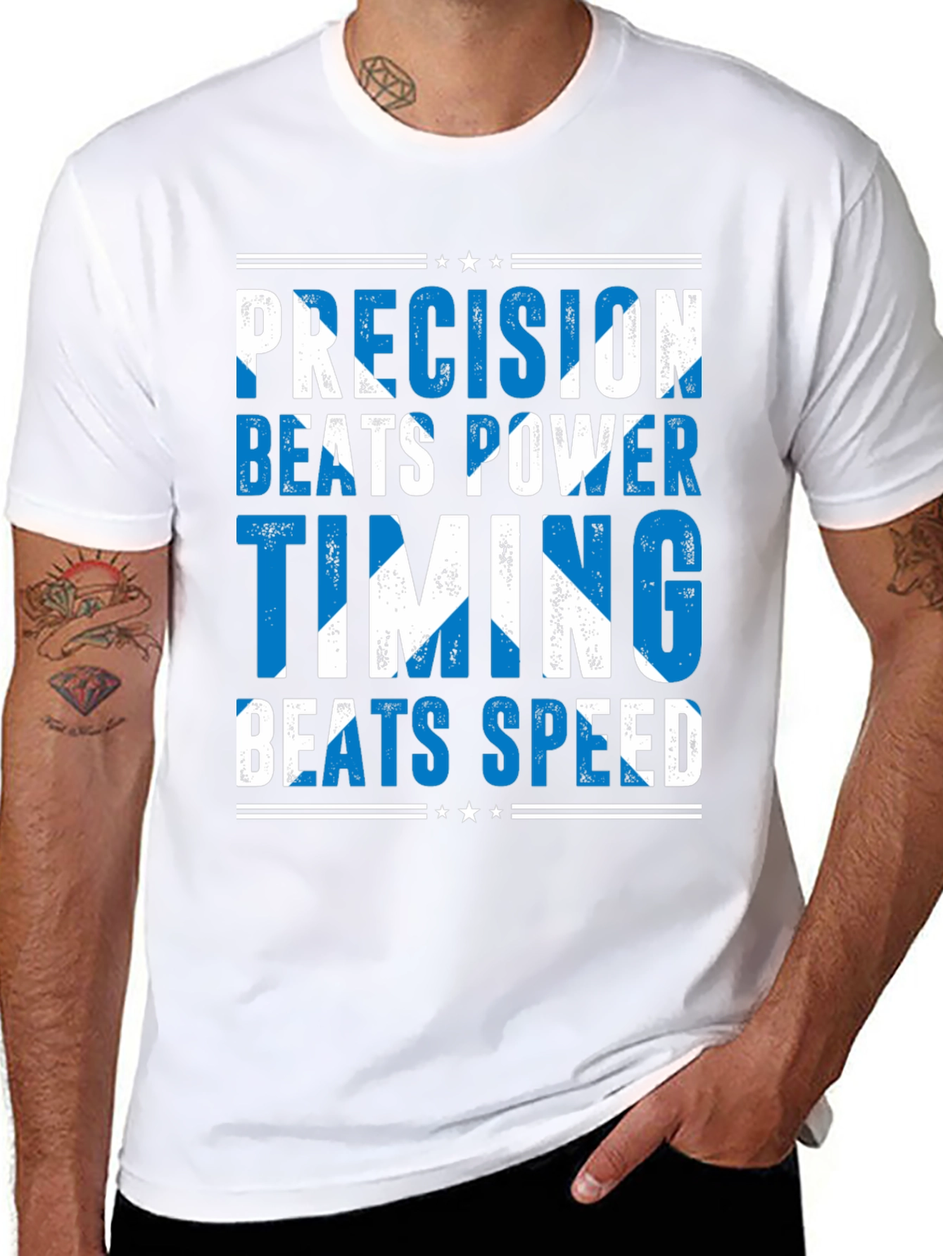 Precision Beats Power Scottish Flag T-Shirt