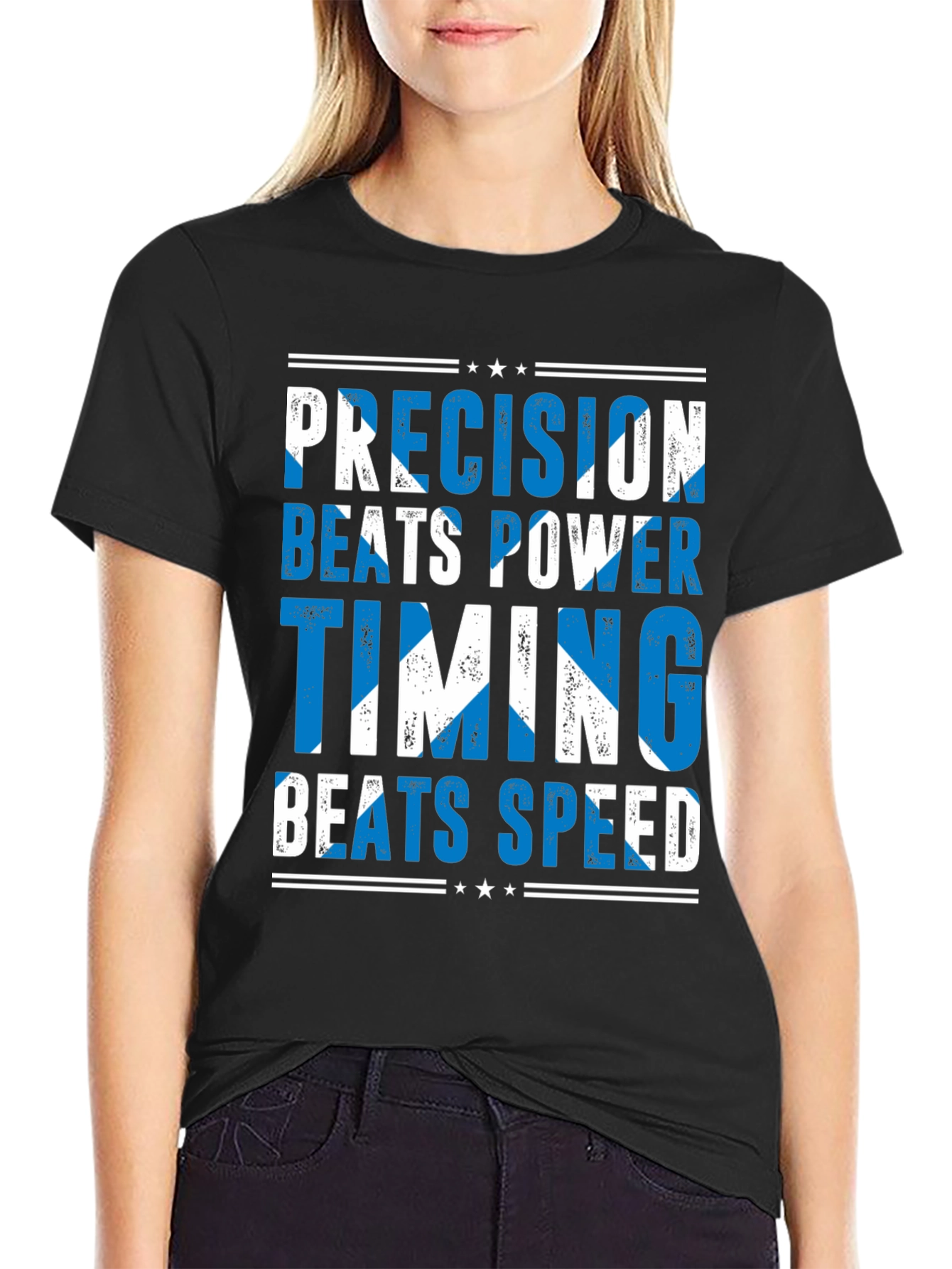 Precision Beats Power Scottish Flag T-Shirt