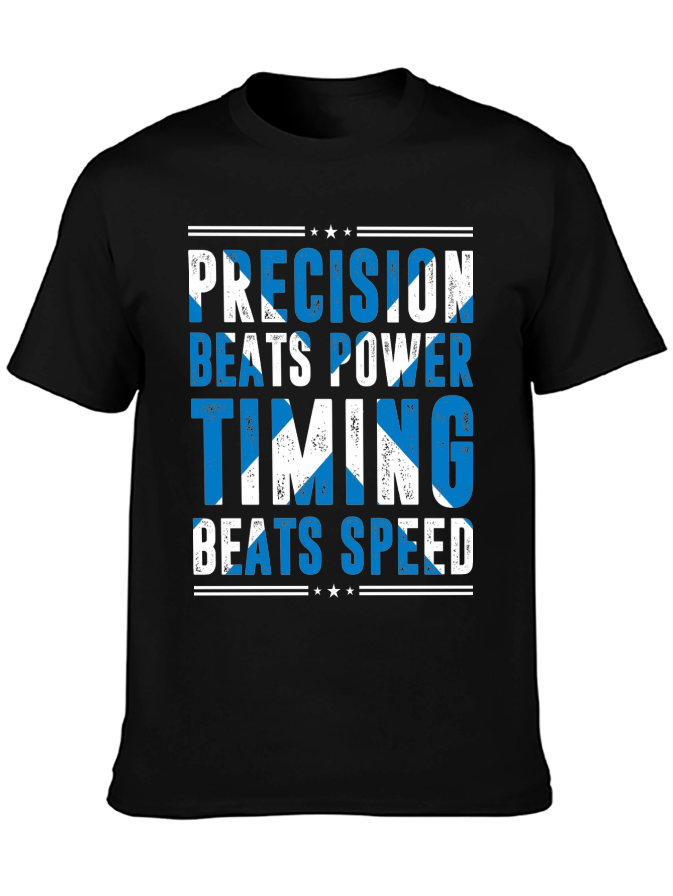 Precision Beats Power Scottish Flag T-Shirt