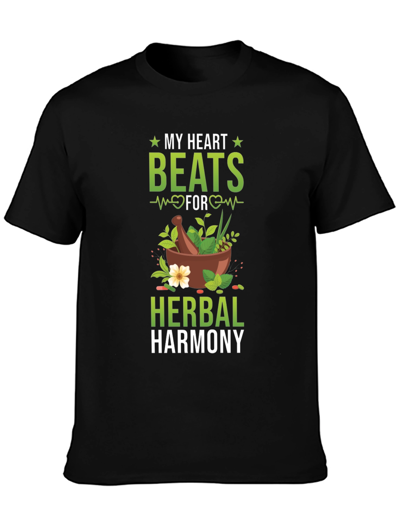 Herbal Harmony T-Shirt: My Heart Beats For Herbs