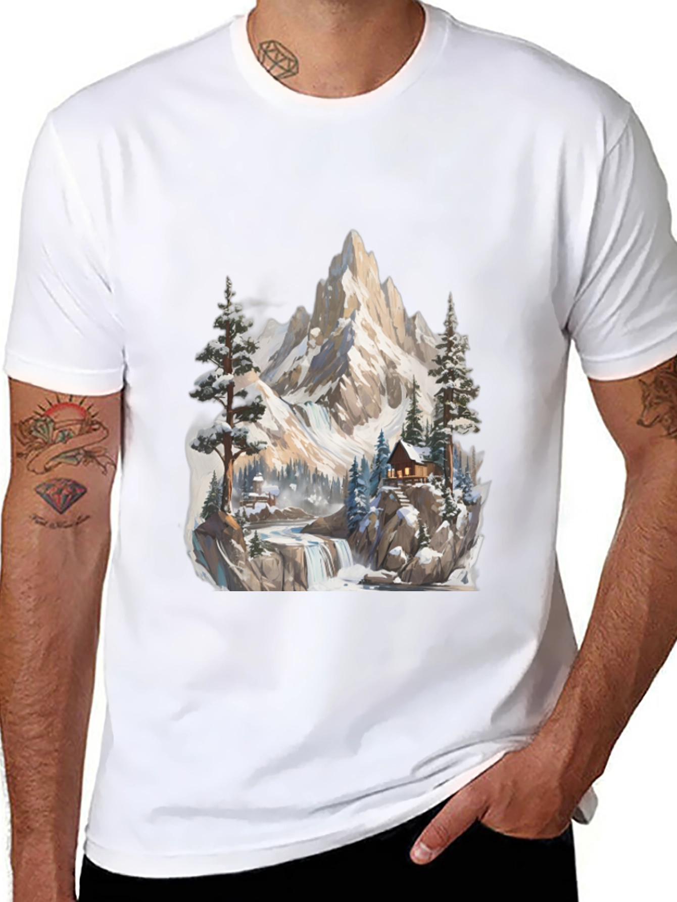 Mountain Cabin Graphic Tee