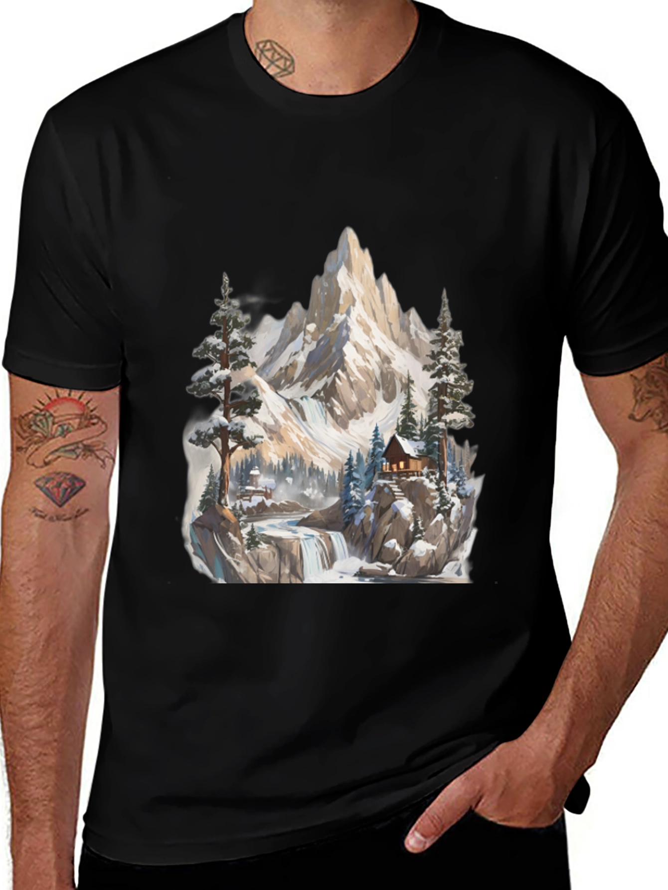 Mountain Cabin Graphic Tee