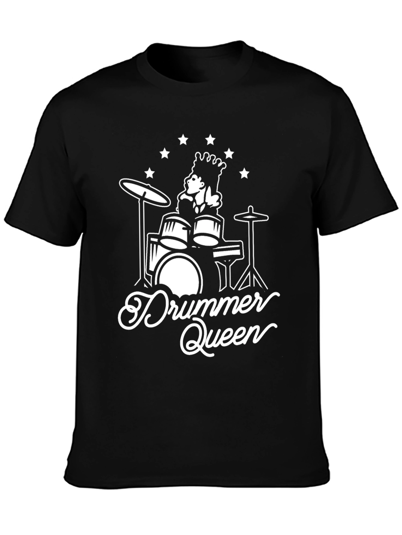Drummer Queen Black T-Shirt