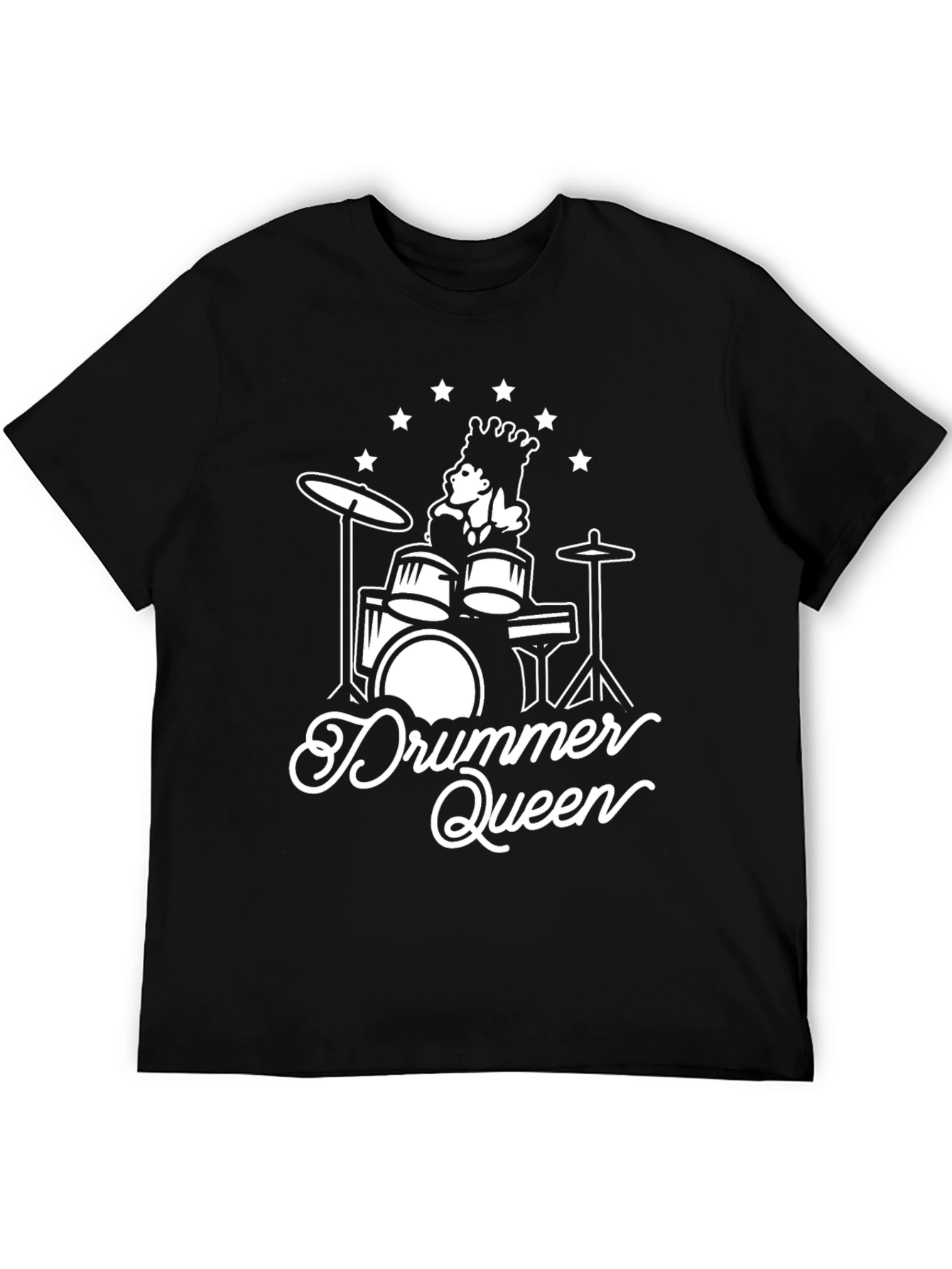 Drummer Queen Black T-Shirt