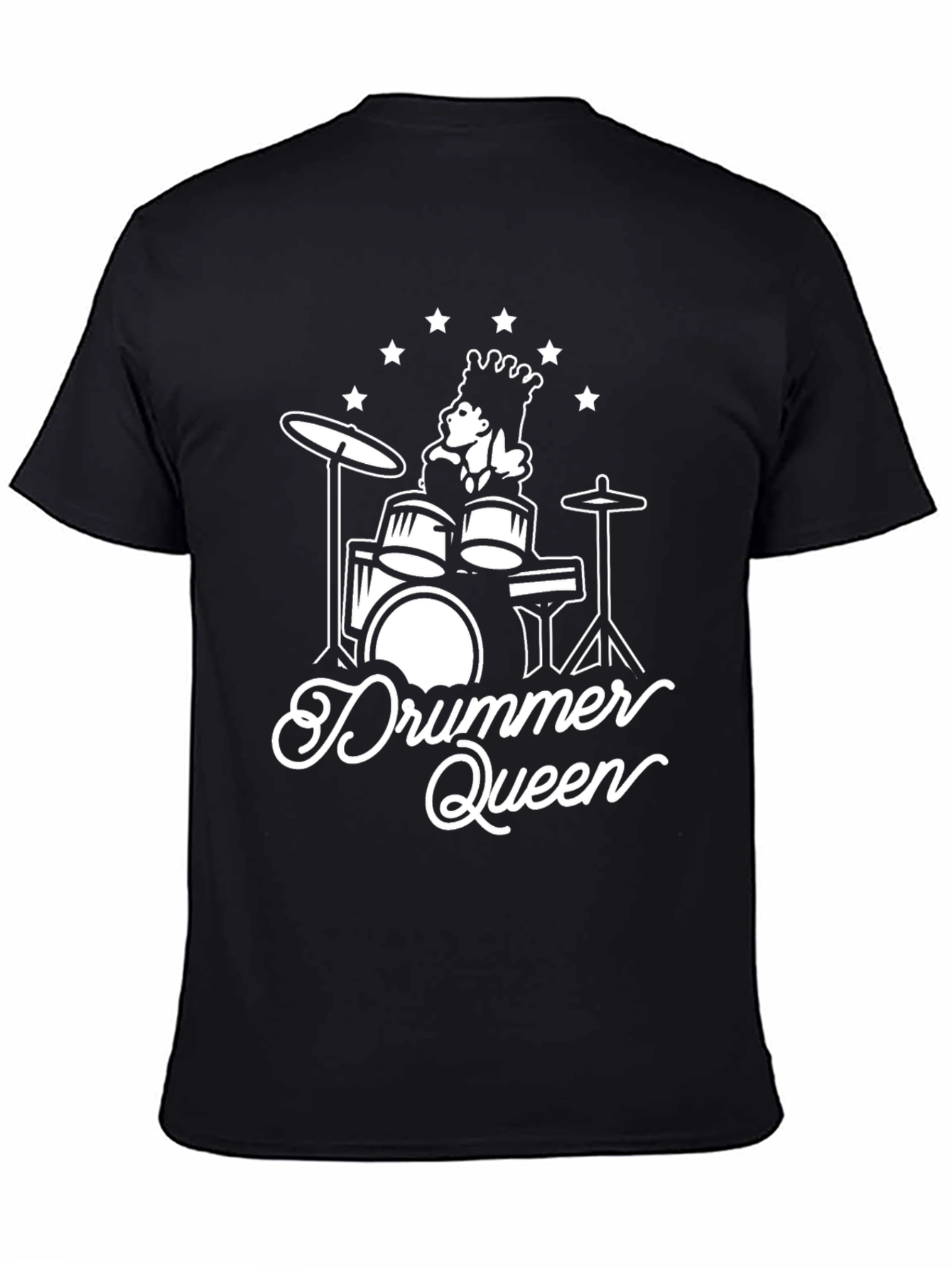 Drummer Queen Black T-Shirt