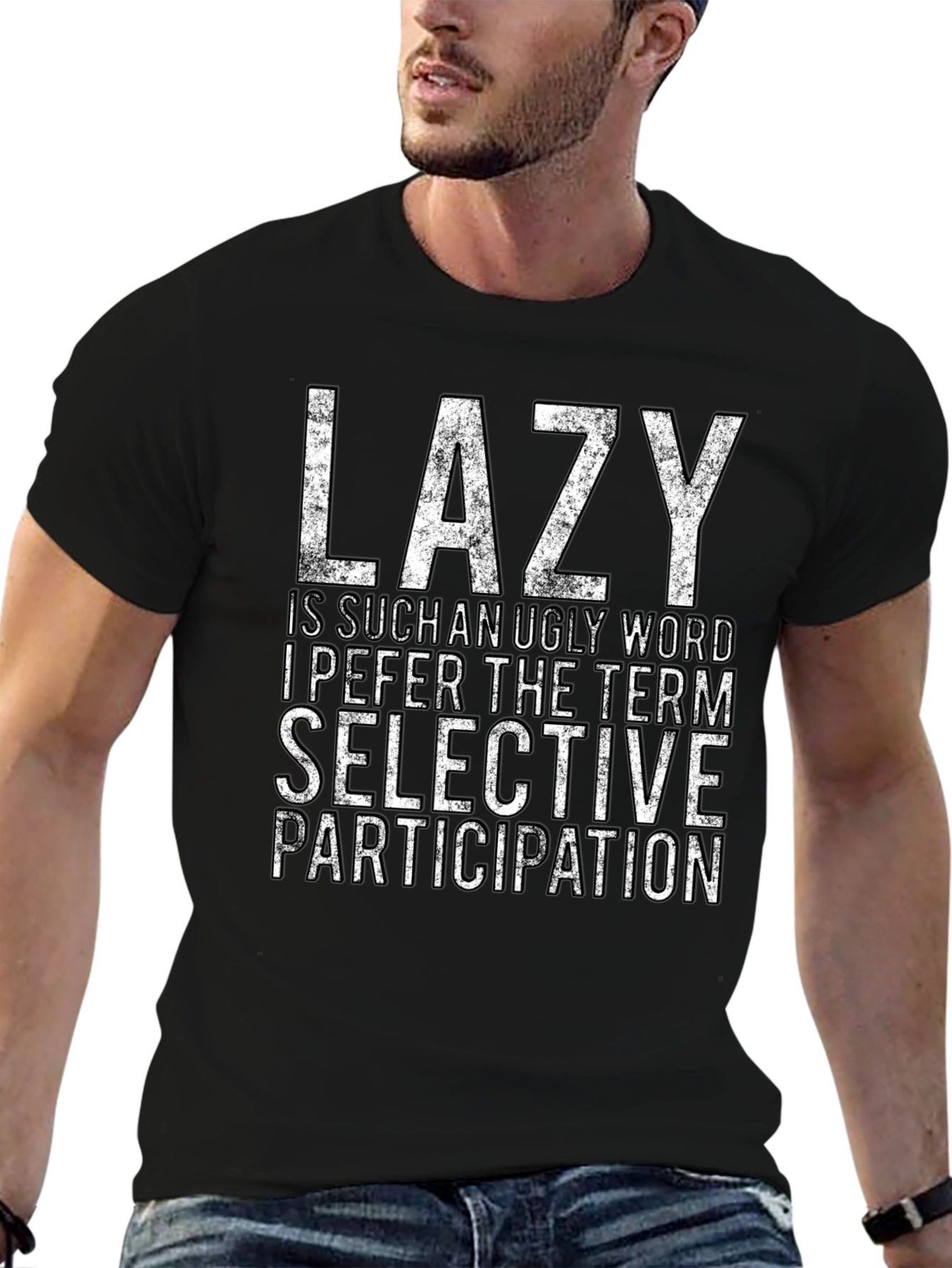 Lazy Funny Graphic Novelty T-Shirt
