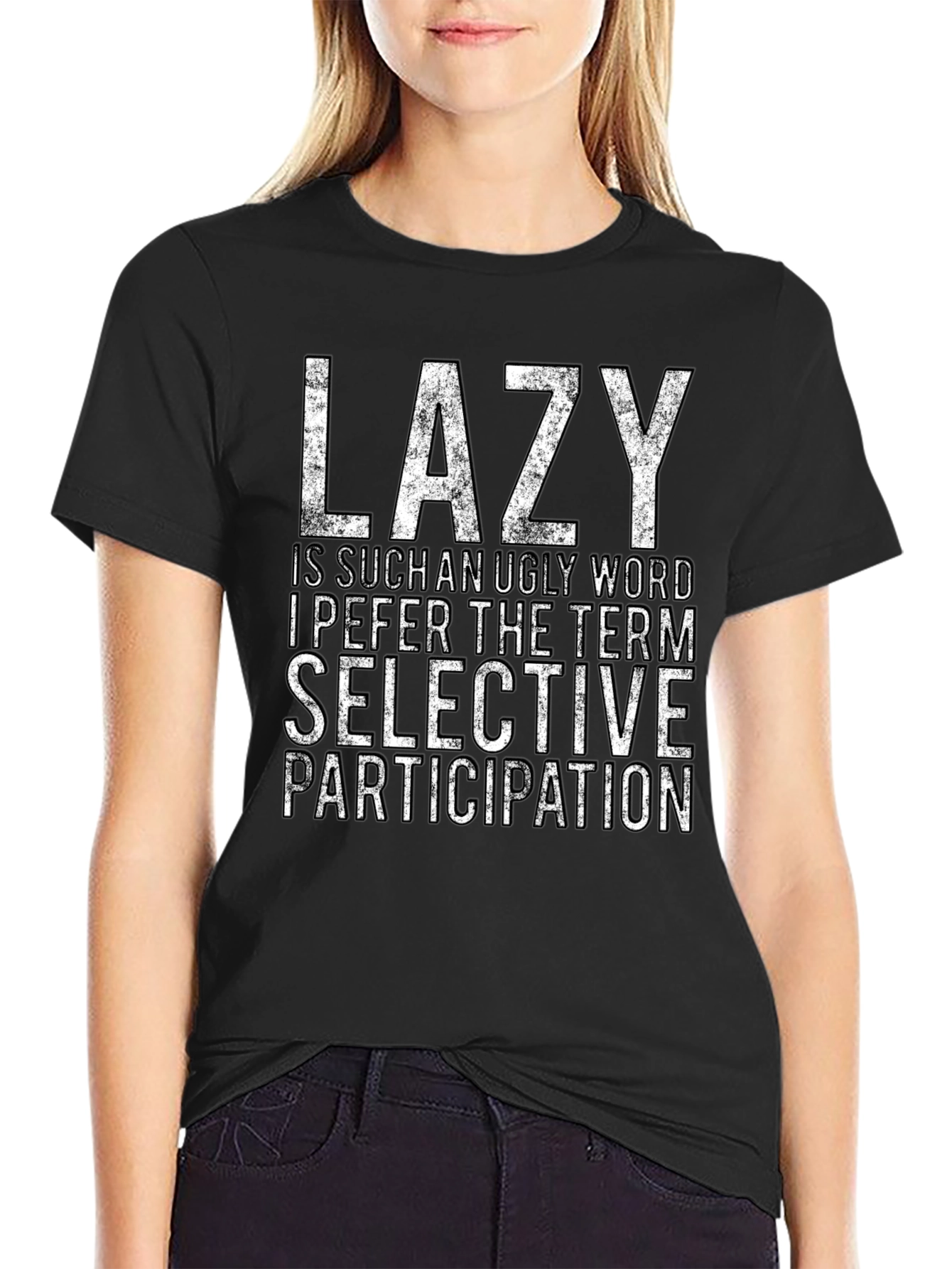 Lazy Funny Graphic Novelty T-Shirt