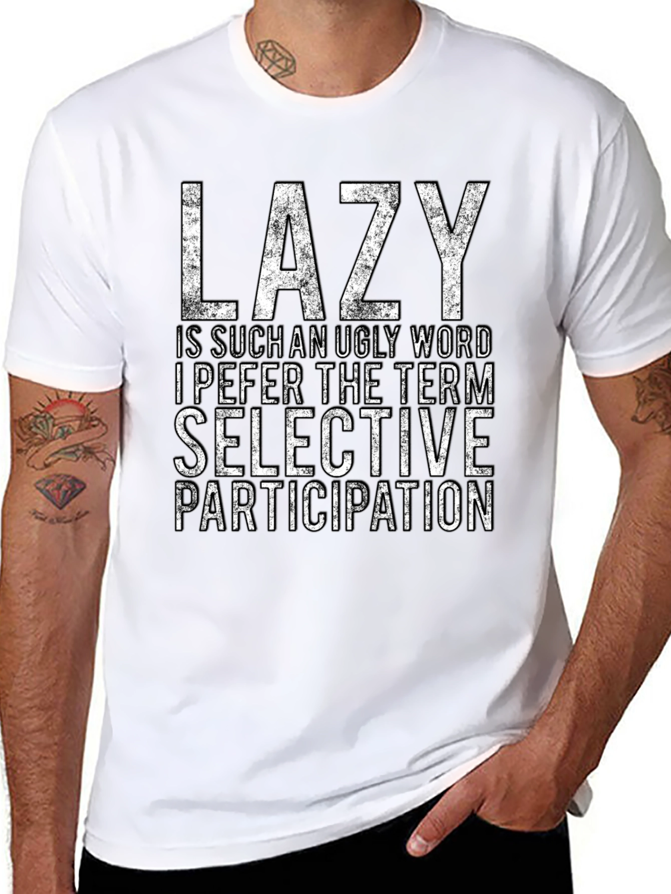 Lazy Funny Graphic Novelty T-Shirt