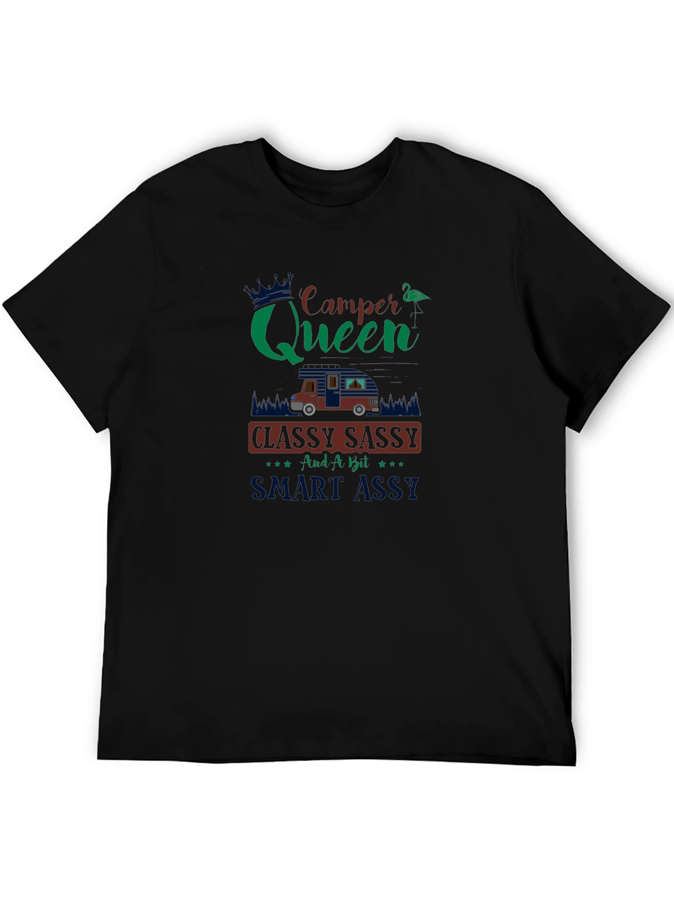 Camper Queen Graphic Tee - Classy Sassy Camping Shirt