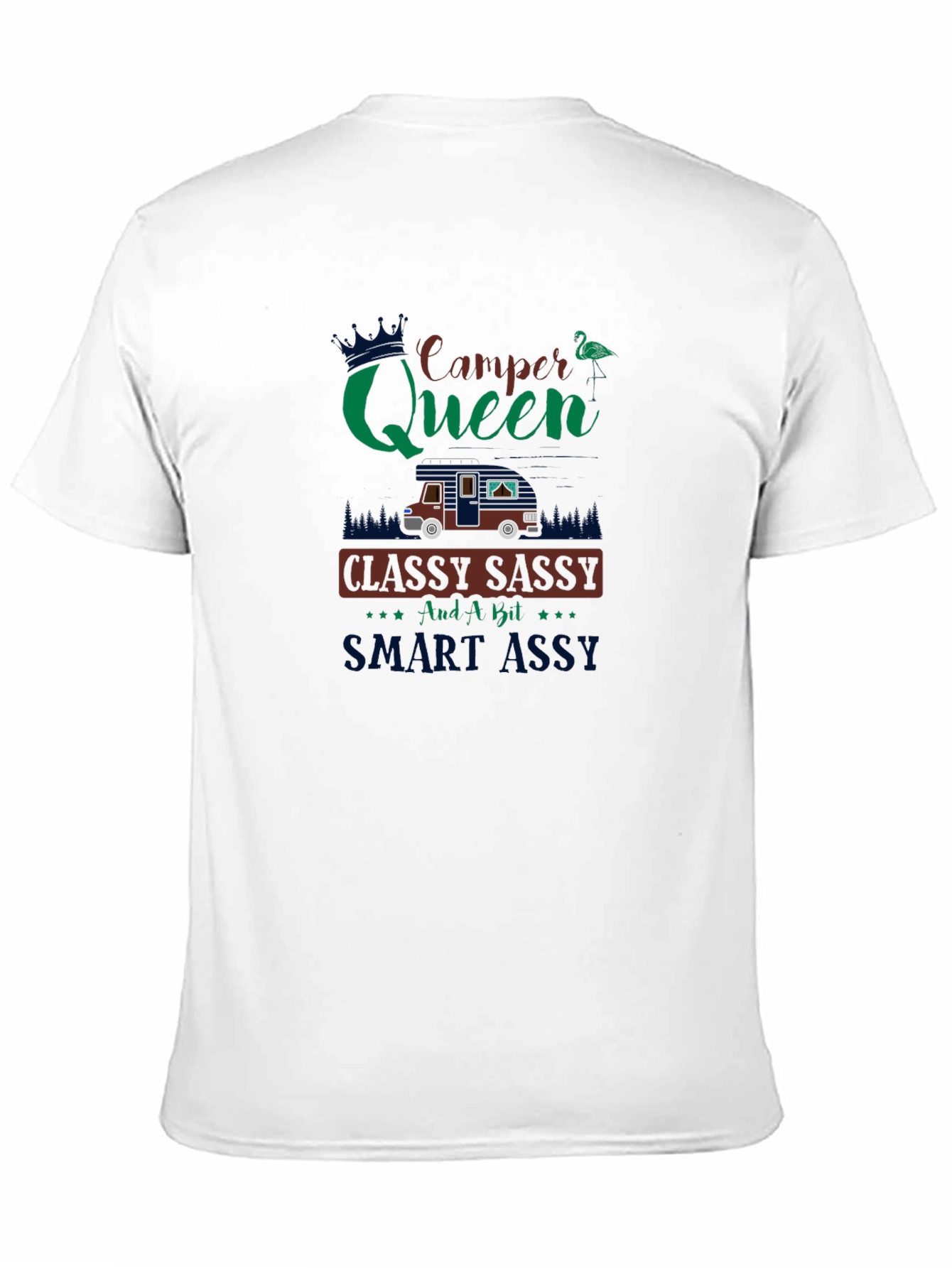 Camper Queen Graphic Tee - Classy Sassy Camping Shirt