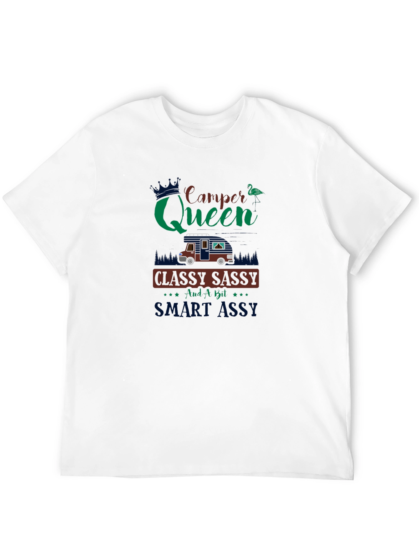 Camper Queen Graphic Tee - Classy Sassy Camping Shirt