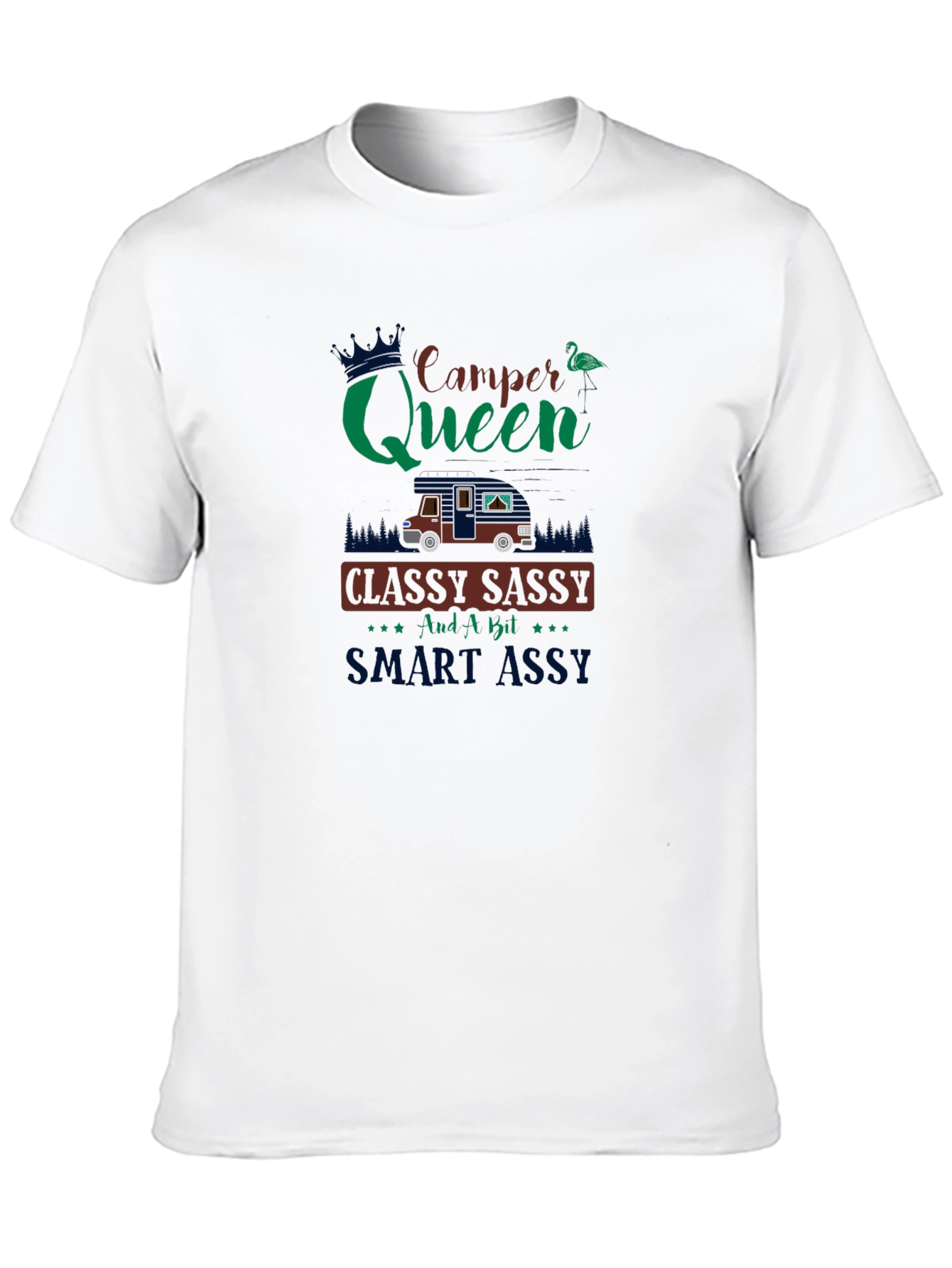 Camper Queen Graphic Tee - Classy Sassy Camping Shirt