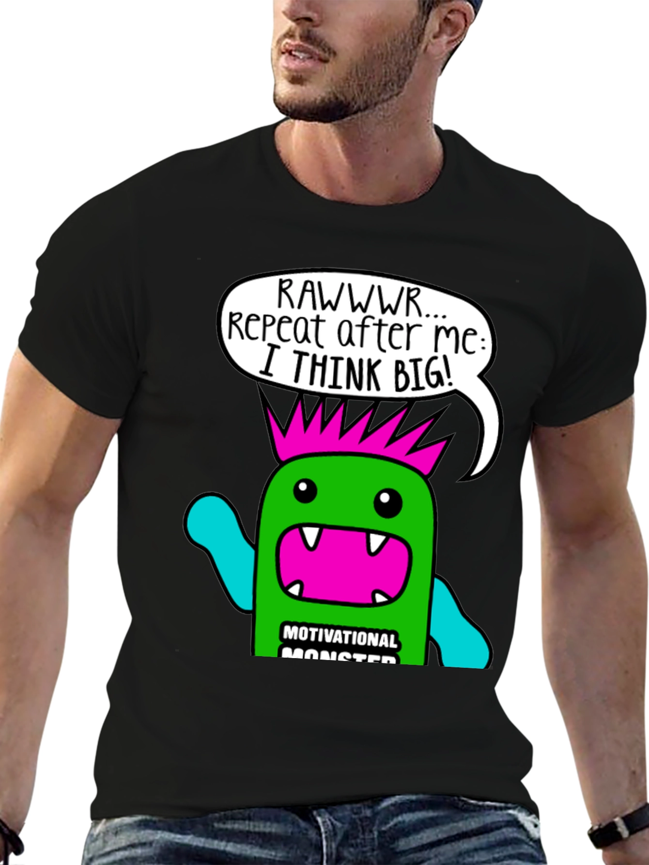 Motivational Monster T-Shirt - Think Big!