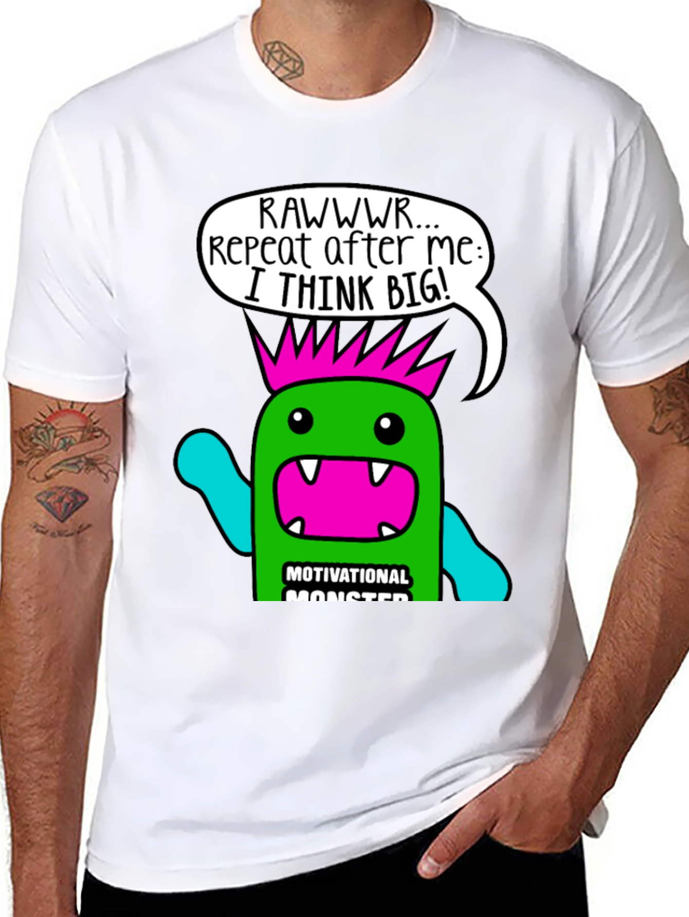 Motivational Monster T-Shirt - Think Big!