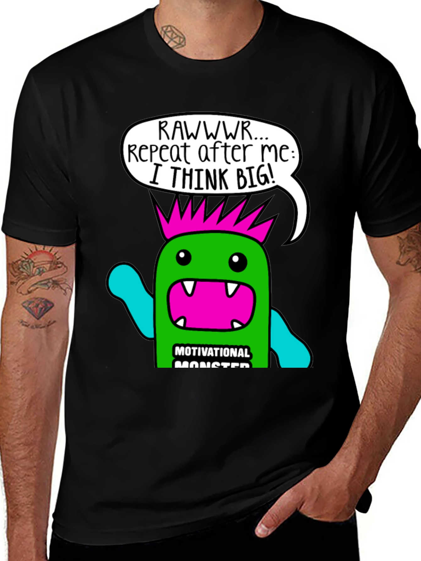 Motivational Monster T-Shirt - Think Big!