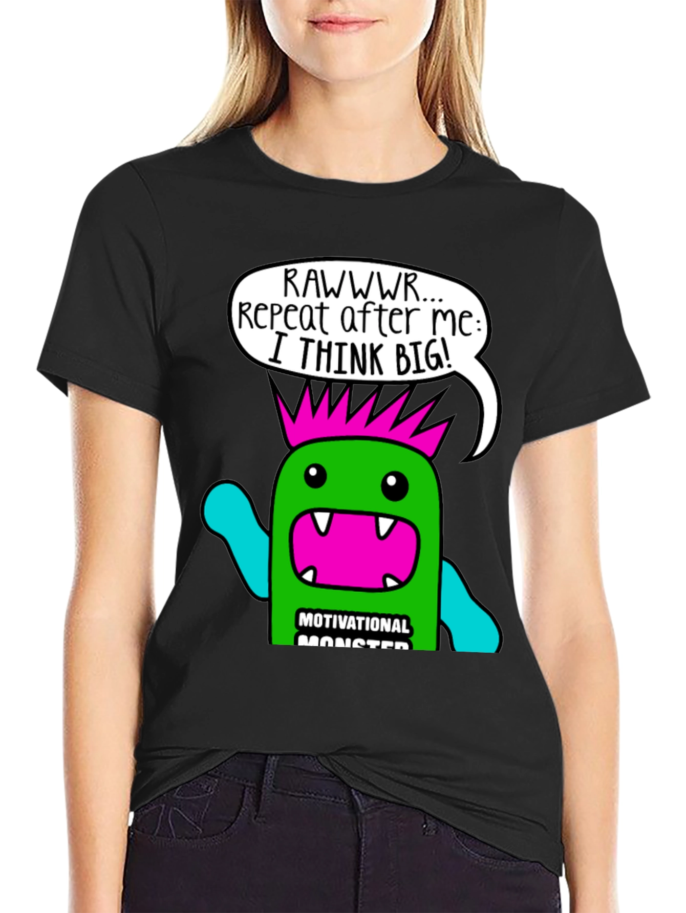 Motivational Monster T-Shirt - Think Big!