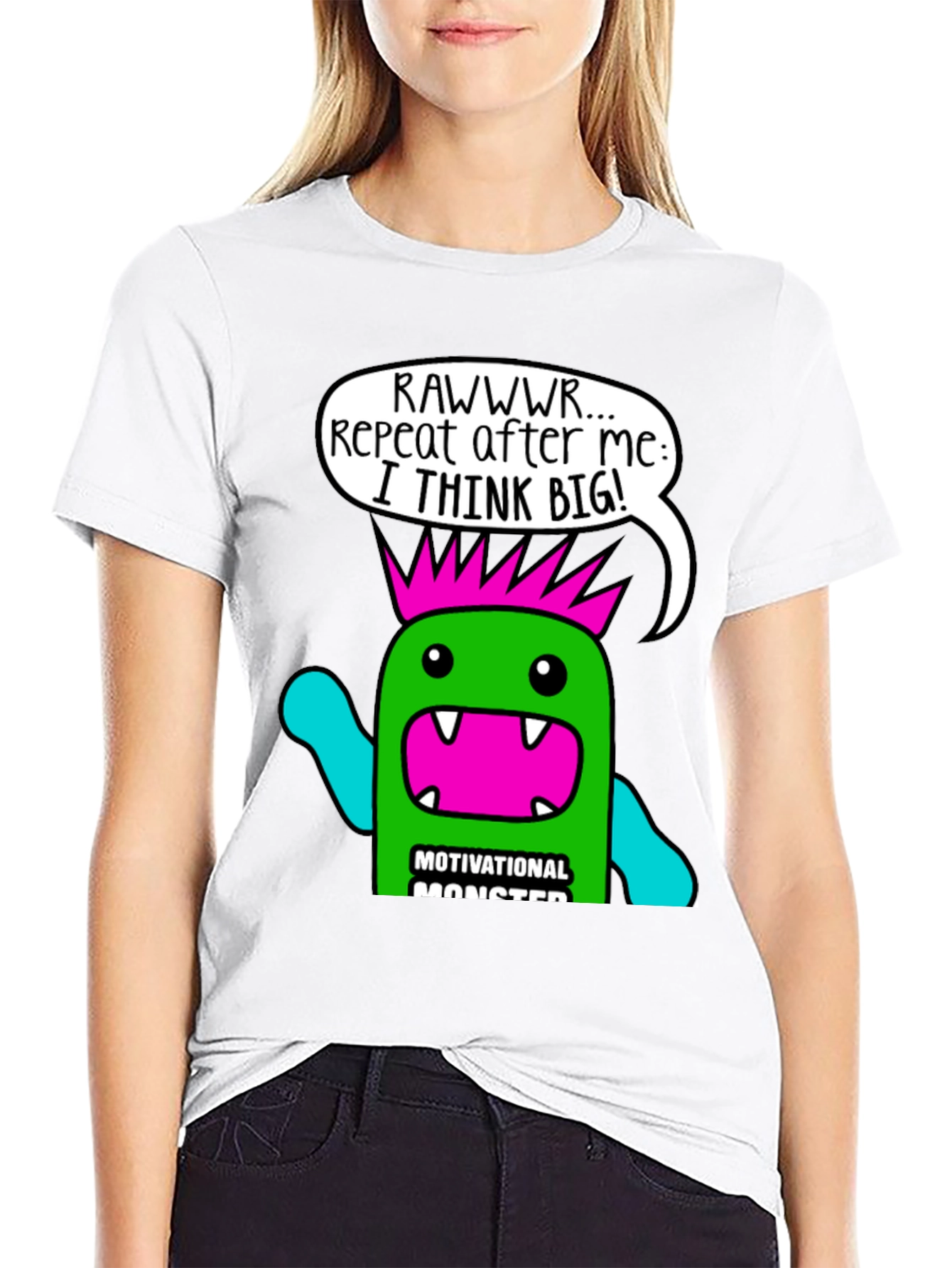 Motivational Monster T-Shirt - Think Big!