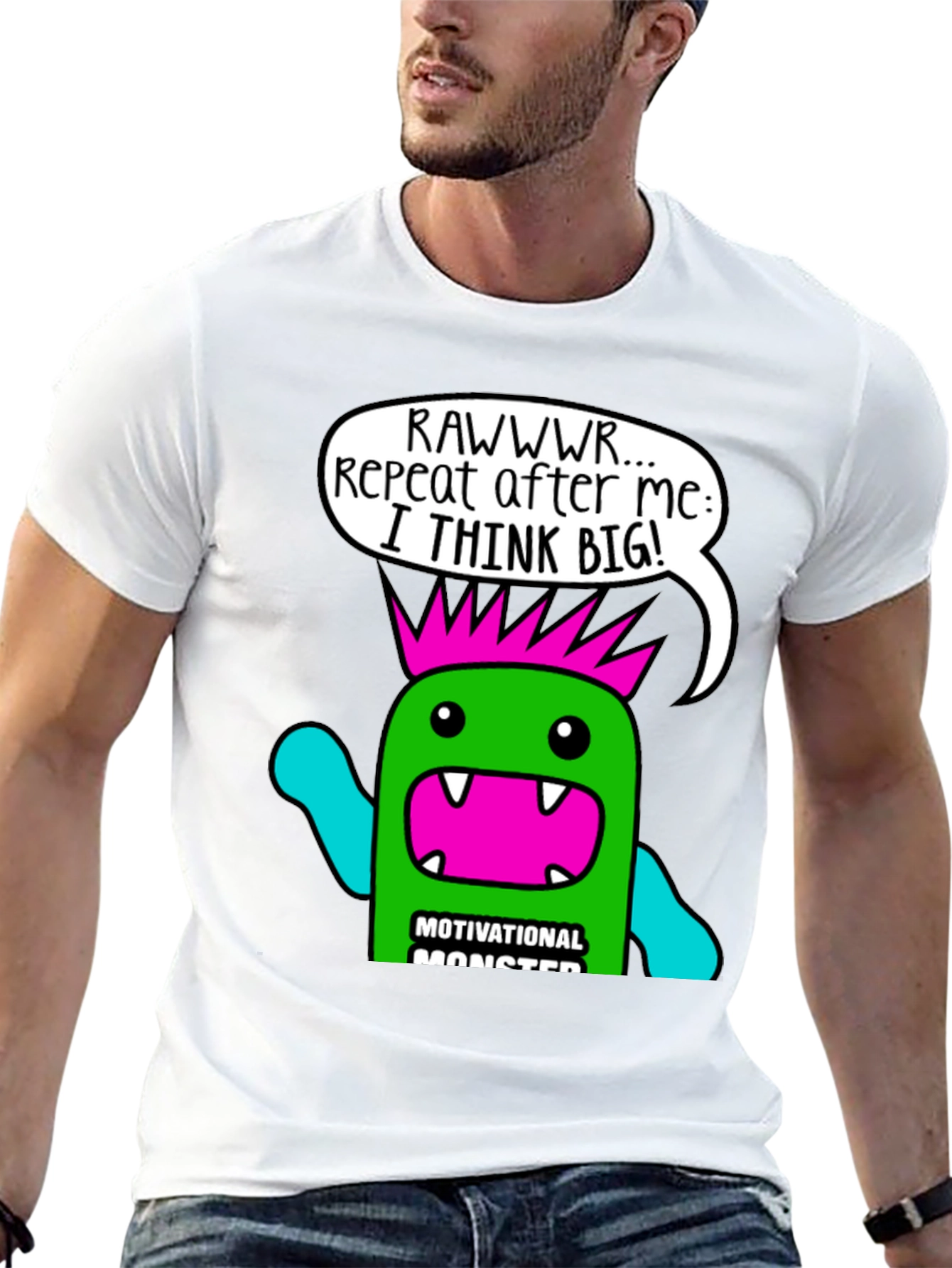 Motivational Monster T-Shirt - Think Big!