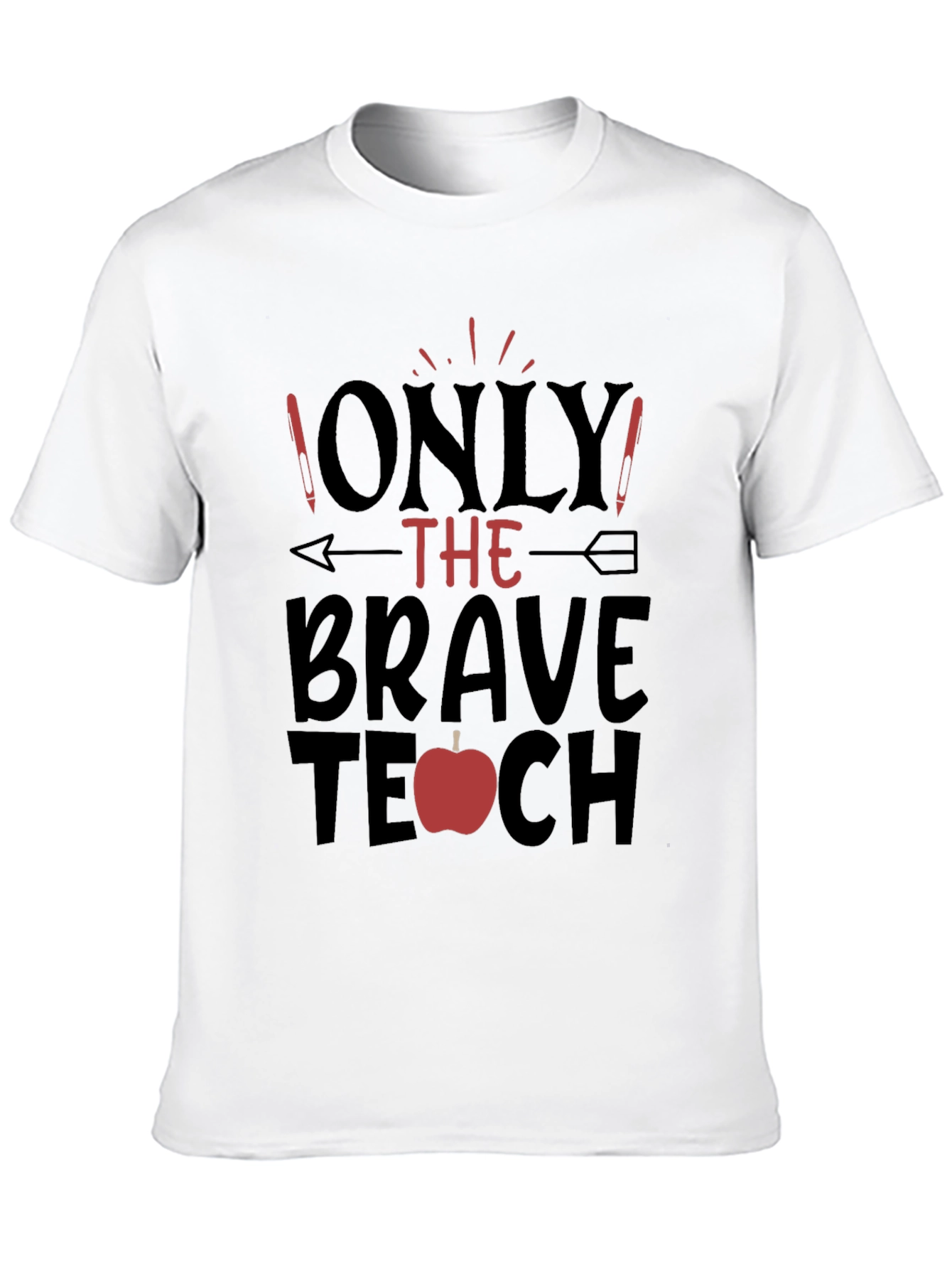 Brave Teacher T-Shirt - Apple Design