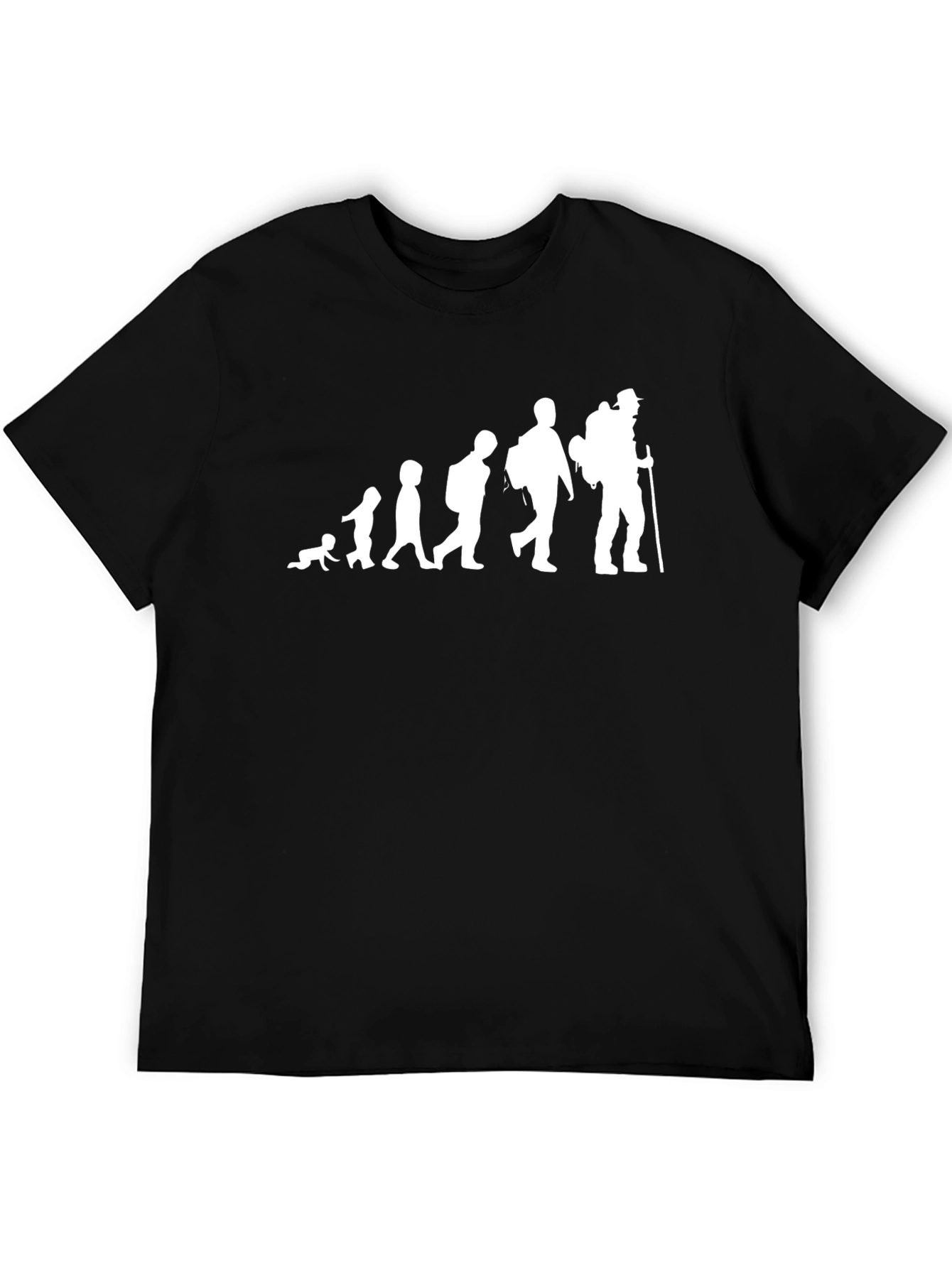 Evolution Hiker Graphic T-Shirt - Black Cotton Blend